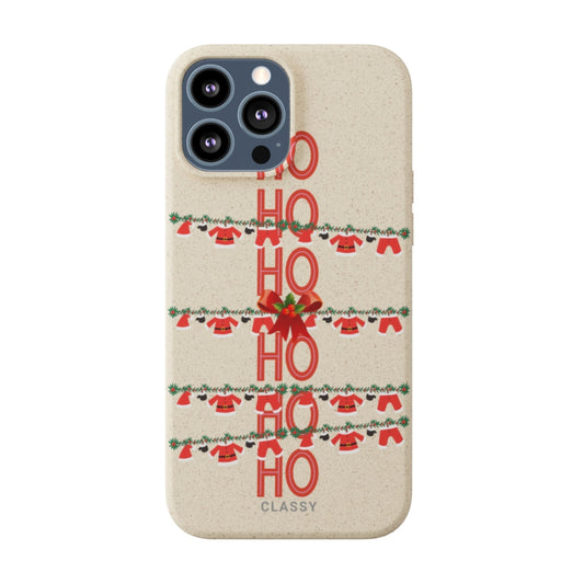 Ho Ho Ho Christmas Biodegradable Case front