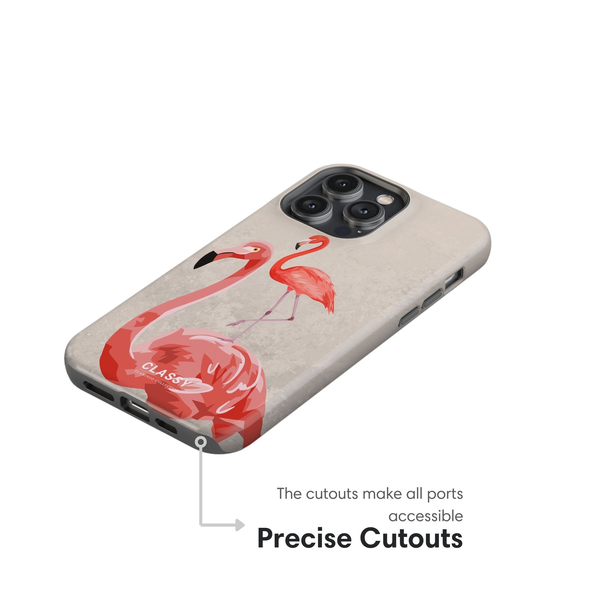 Huge Awesome Flamingo Tough Case - Classy Cases - Phone Case - iPhone 17 - Glossy - 
