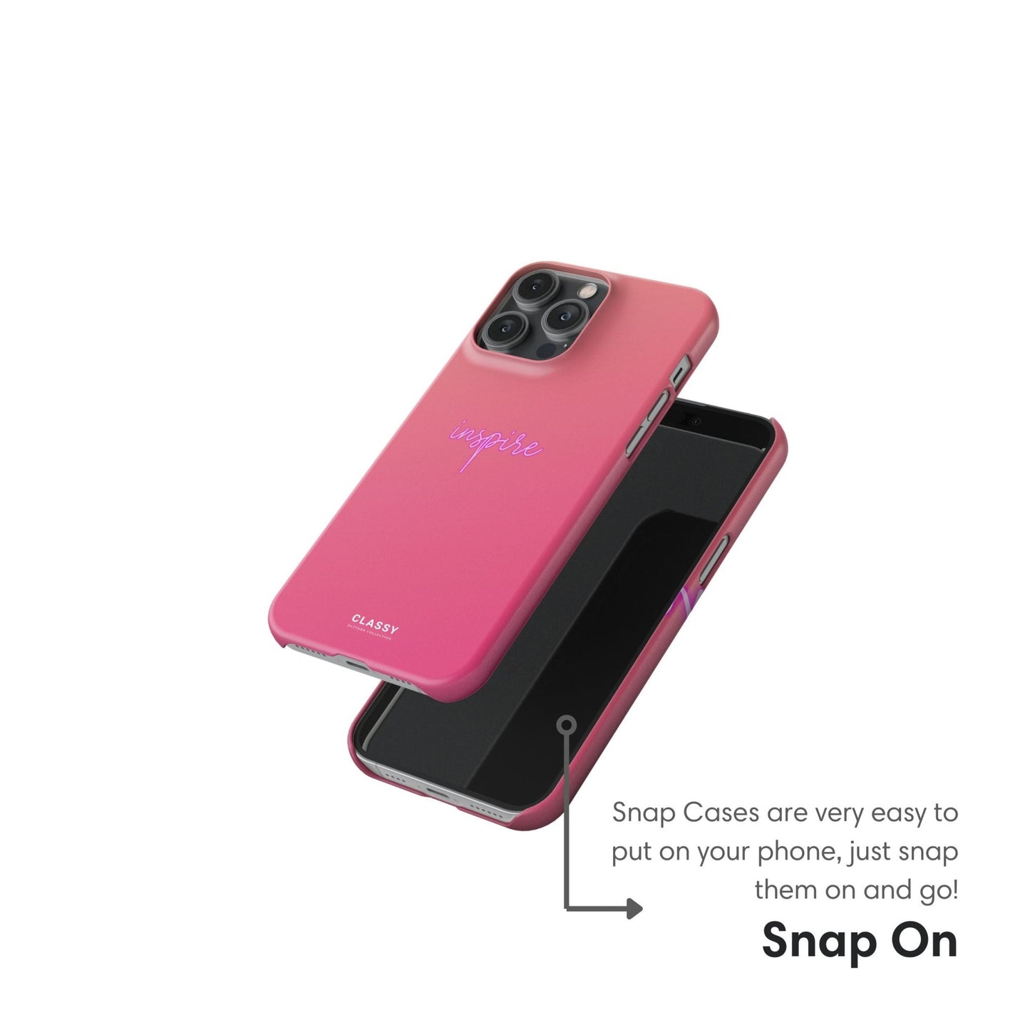 Inspire | Pink Snap Case - Classy Cases - Phone Case - iPhone 17 - Glossy - 