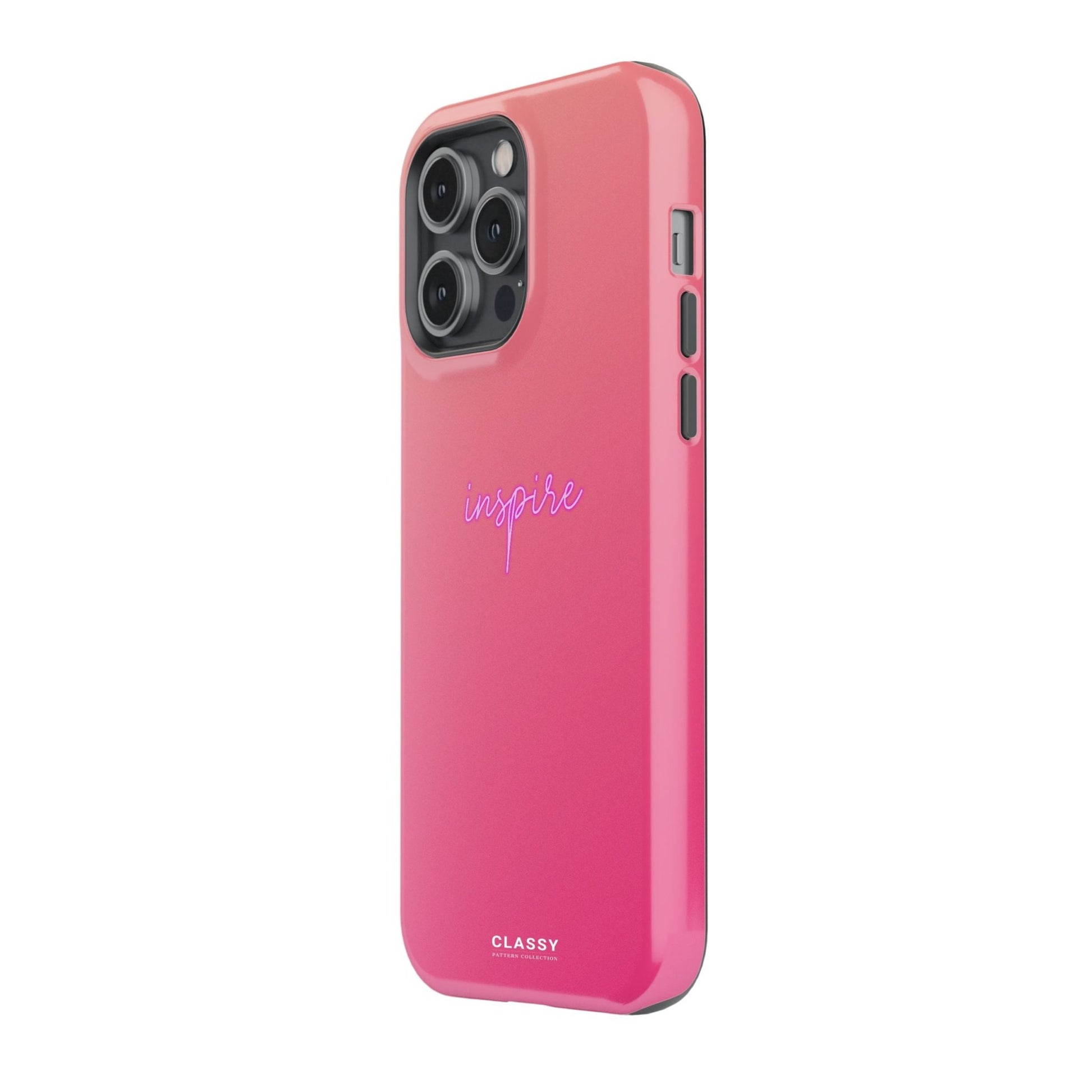 Inspire | Pink Tough Case - Classy Cases - Phone Case - iPhone 17 - Glossy - 