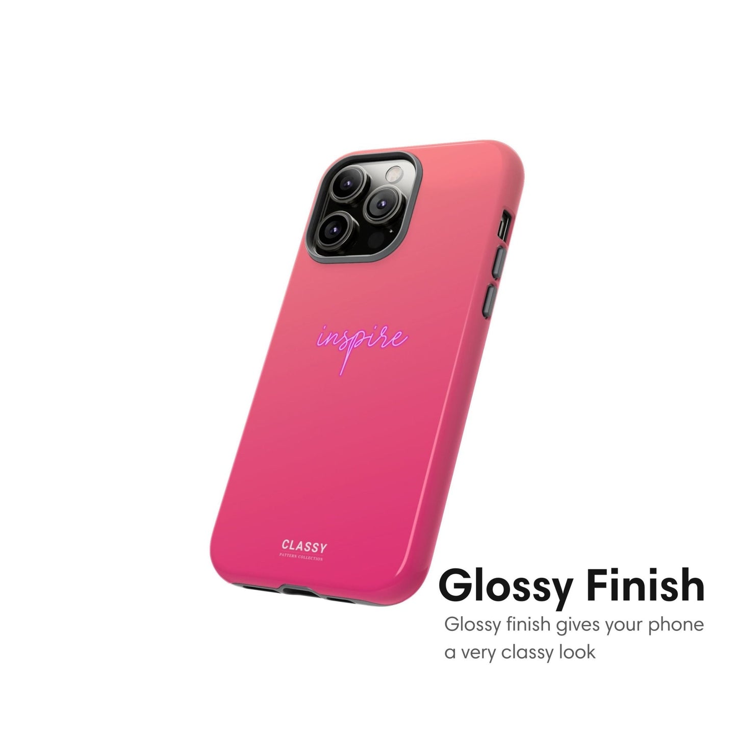 Inspire | Pink Tough Case - Classy Cases - Phone Case - iPhone 17 - Glossy - 