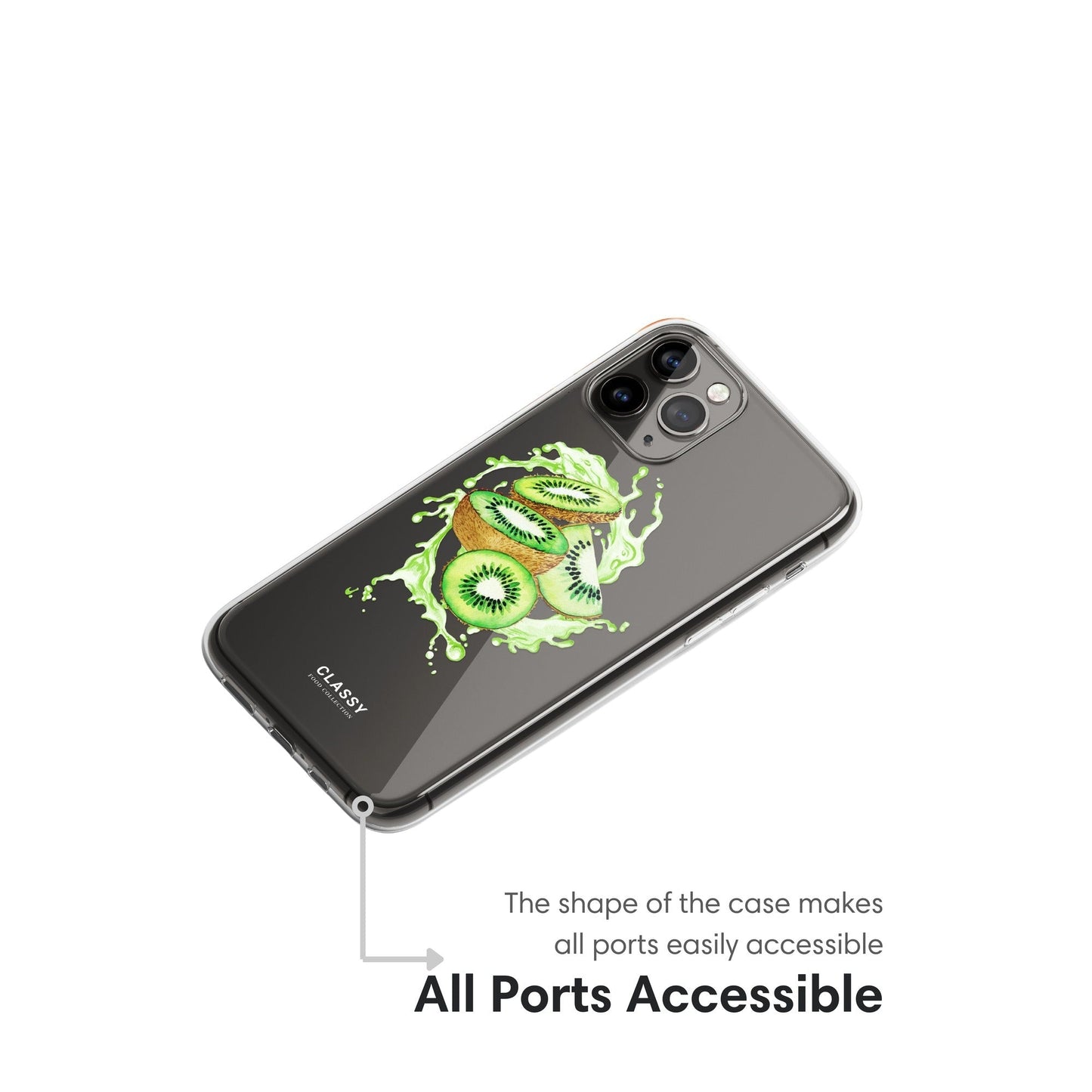 Kiwi Clear Case - Classy Cases - Phone Case - iPhone 16 Pro - Without gift packaging - 