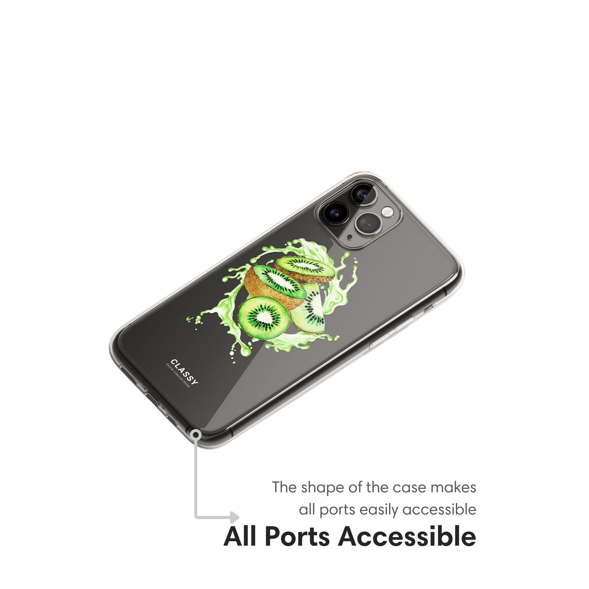 Kiwi Clear Case - Classy Cases - Phone Case - iPhone 16 Pro - Without gift packaging - 