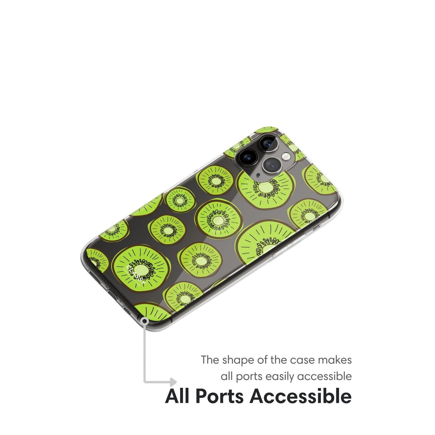 Kiwis Clear Case - Classy Cases - Phone Case - iPhone 16 Pro - Without gift packaging - 
