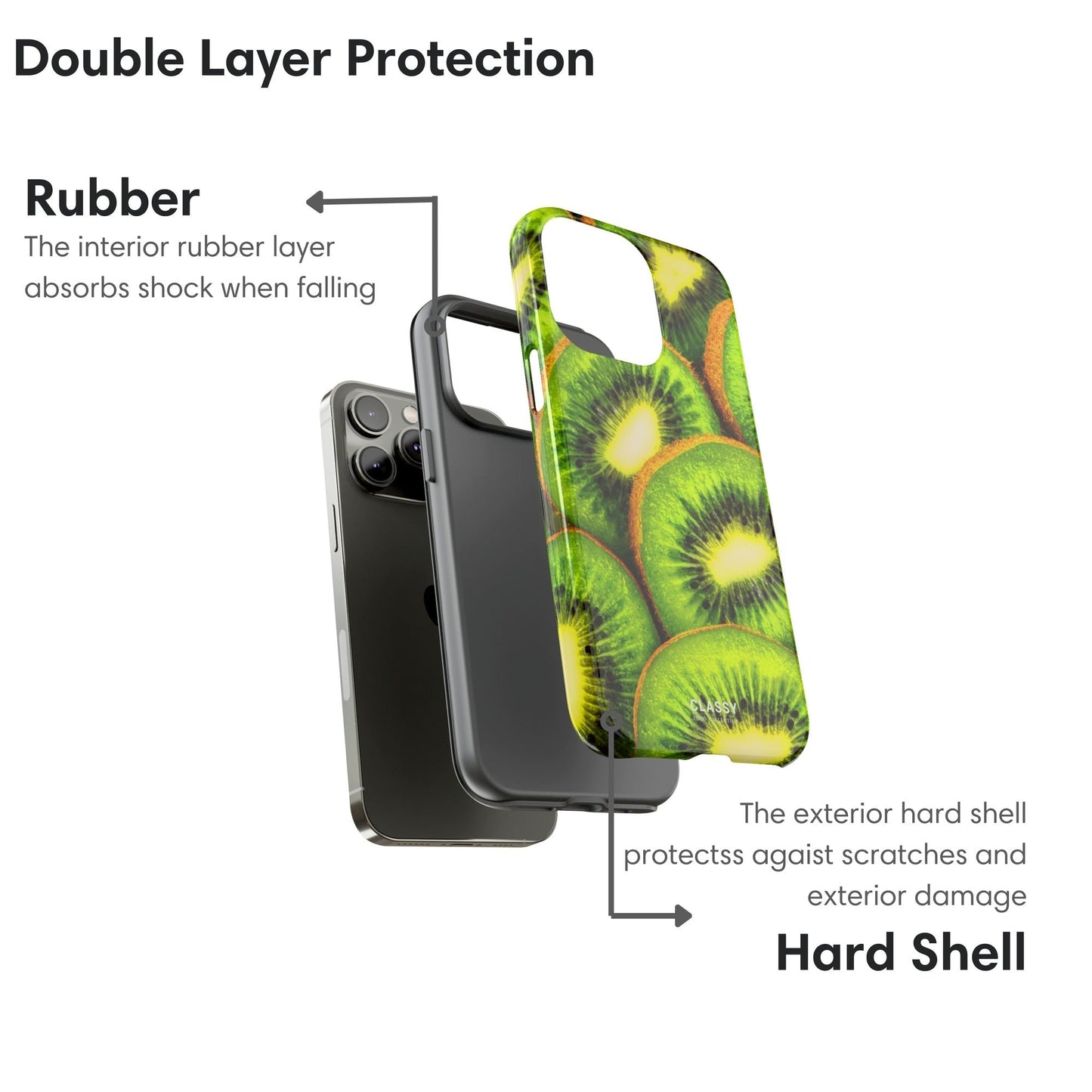 Kiwis Tough Case - Classy Cases - Phone Case - iPhone 17 - Glossy - 