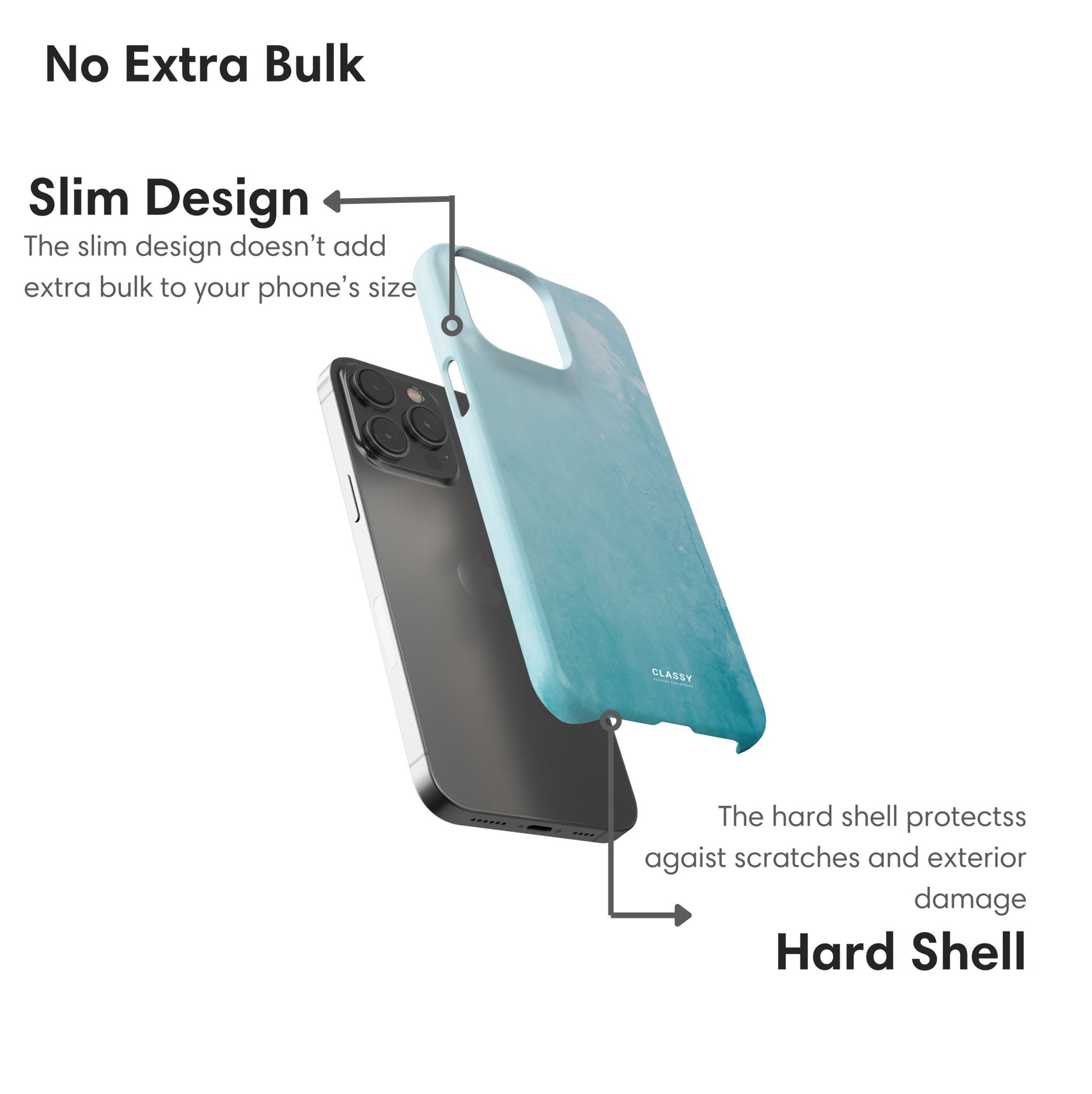 Light Blue Elegant Ombre Snap Case - Classy Cases - Phone Case - iPhone 17 - Glossy - 