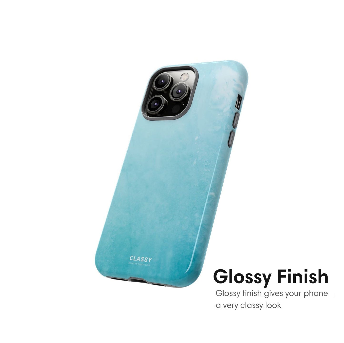 Light Blue Elegant Ombre Tough Case - Classy Cases - Phone Case - iPhone 17 - Glossy - 