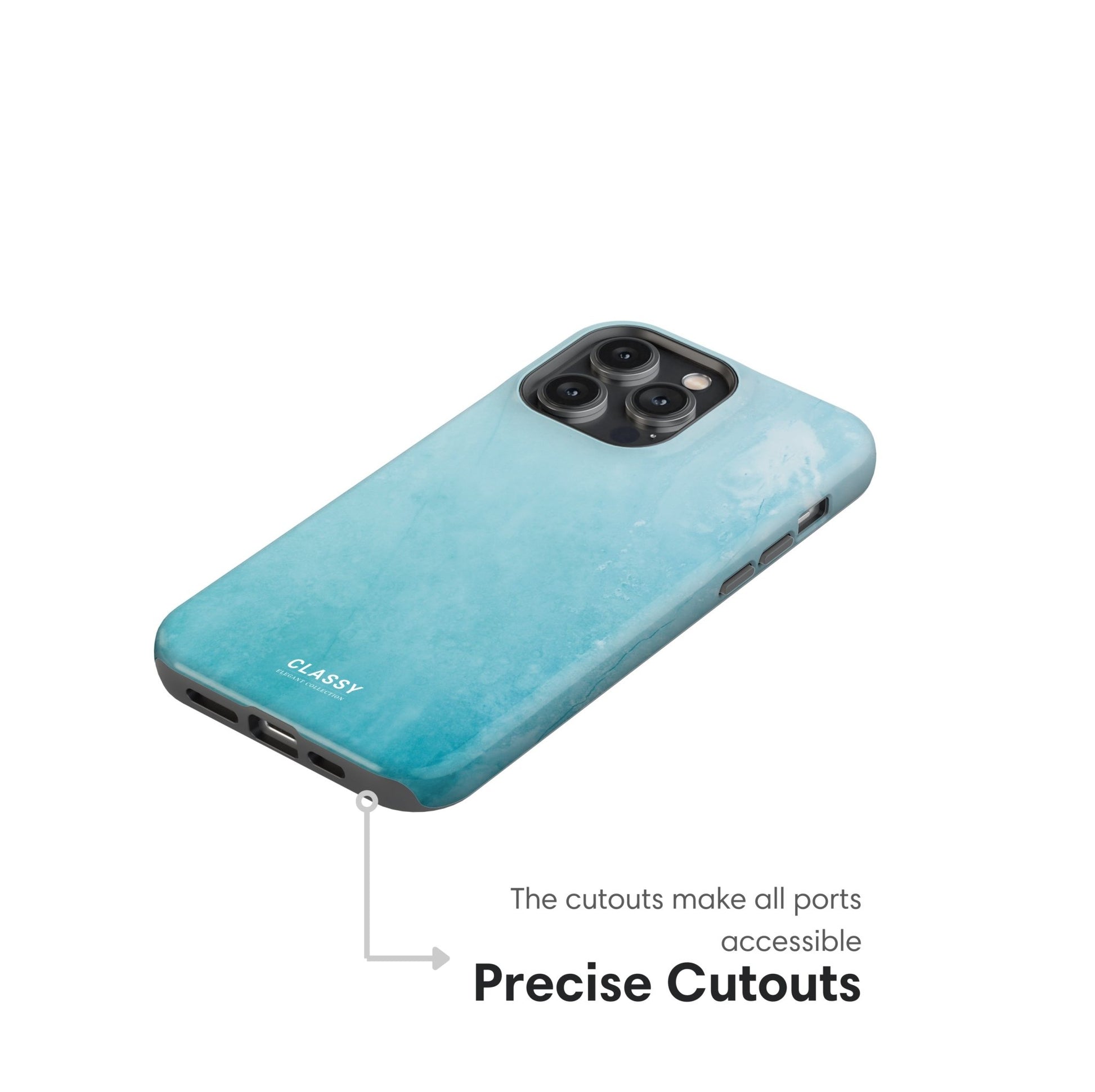 Light Blue Elegant Ombre Tough Case - Classy Cases - Phone Case - iPhone 17 - Glossy - 