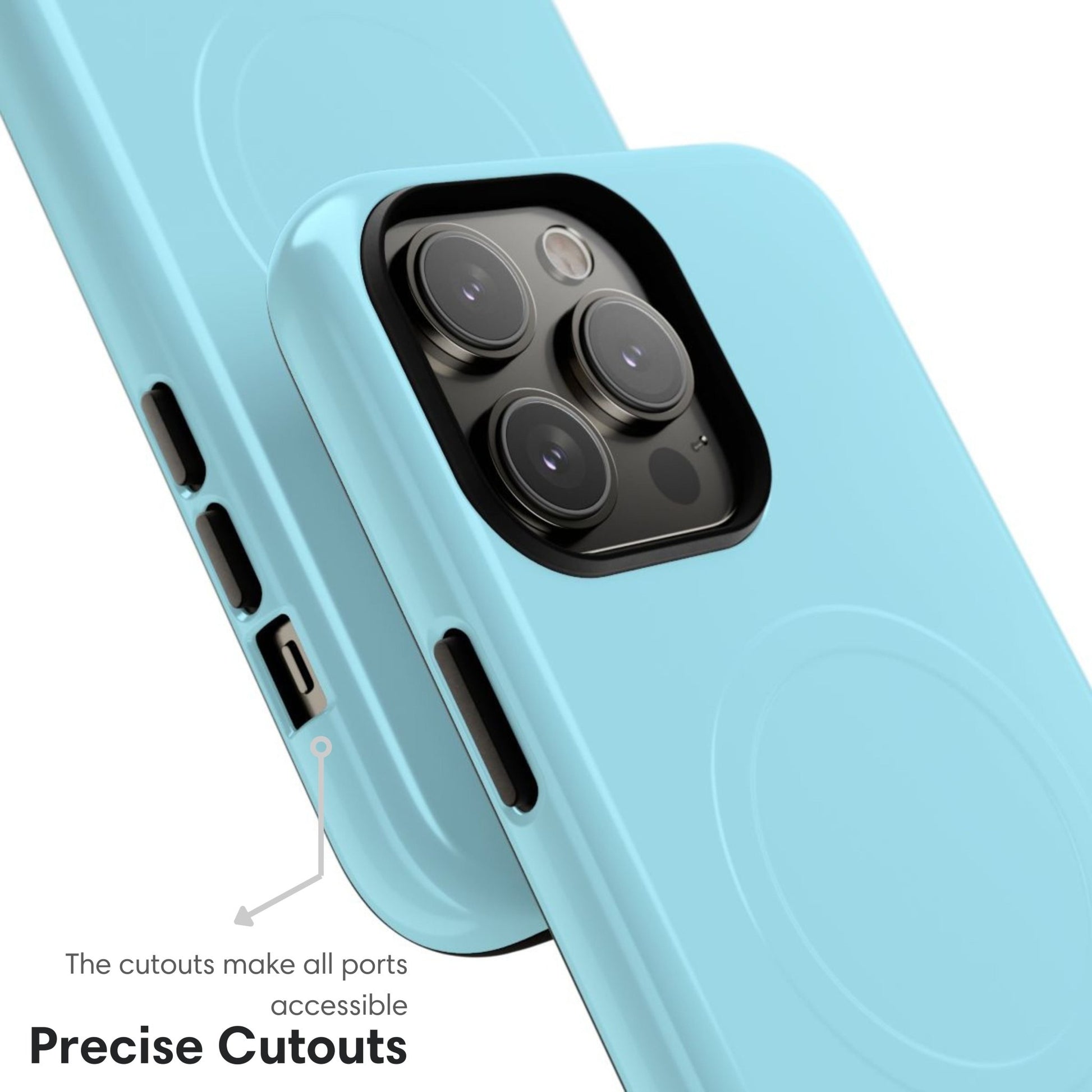 Light Blue MagSafe Tough Case - Classy Cases - Phone Case - iPhone 17 - Glossy - 