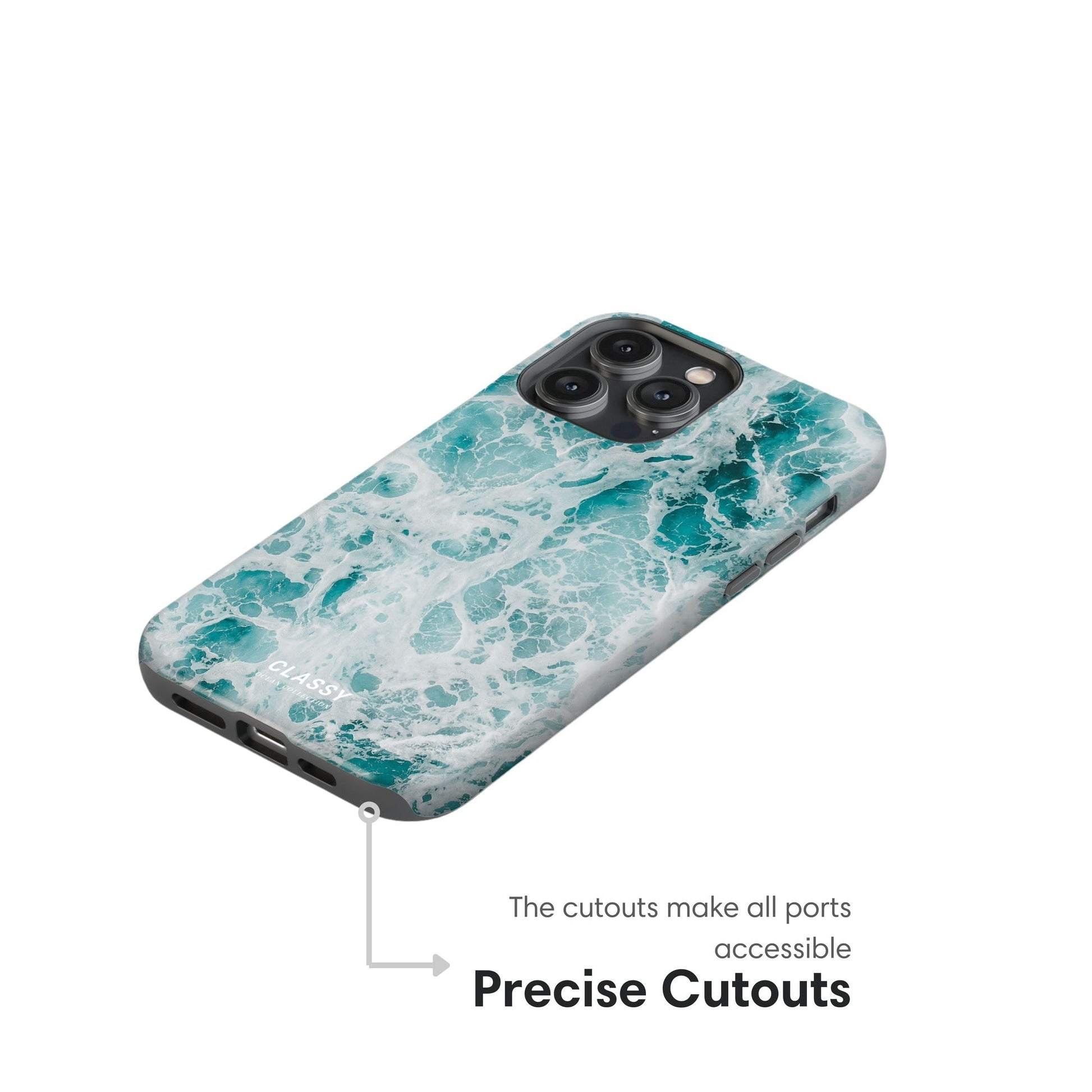 Light Blue Ocean Tough Case - Classy Cases - Phone Case - iPhone 17 - Glossy - 