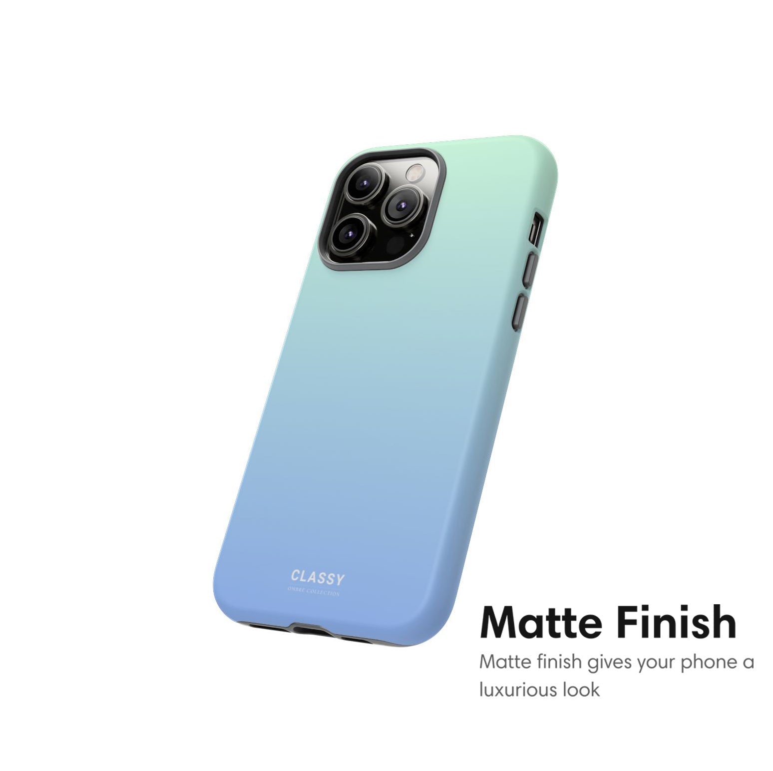 Light Blue Ombre Tough Case - Classy Cases - Phone Case - iPhone 17 - Glossy - 