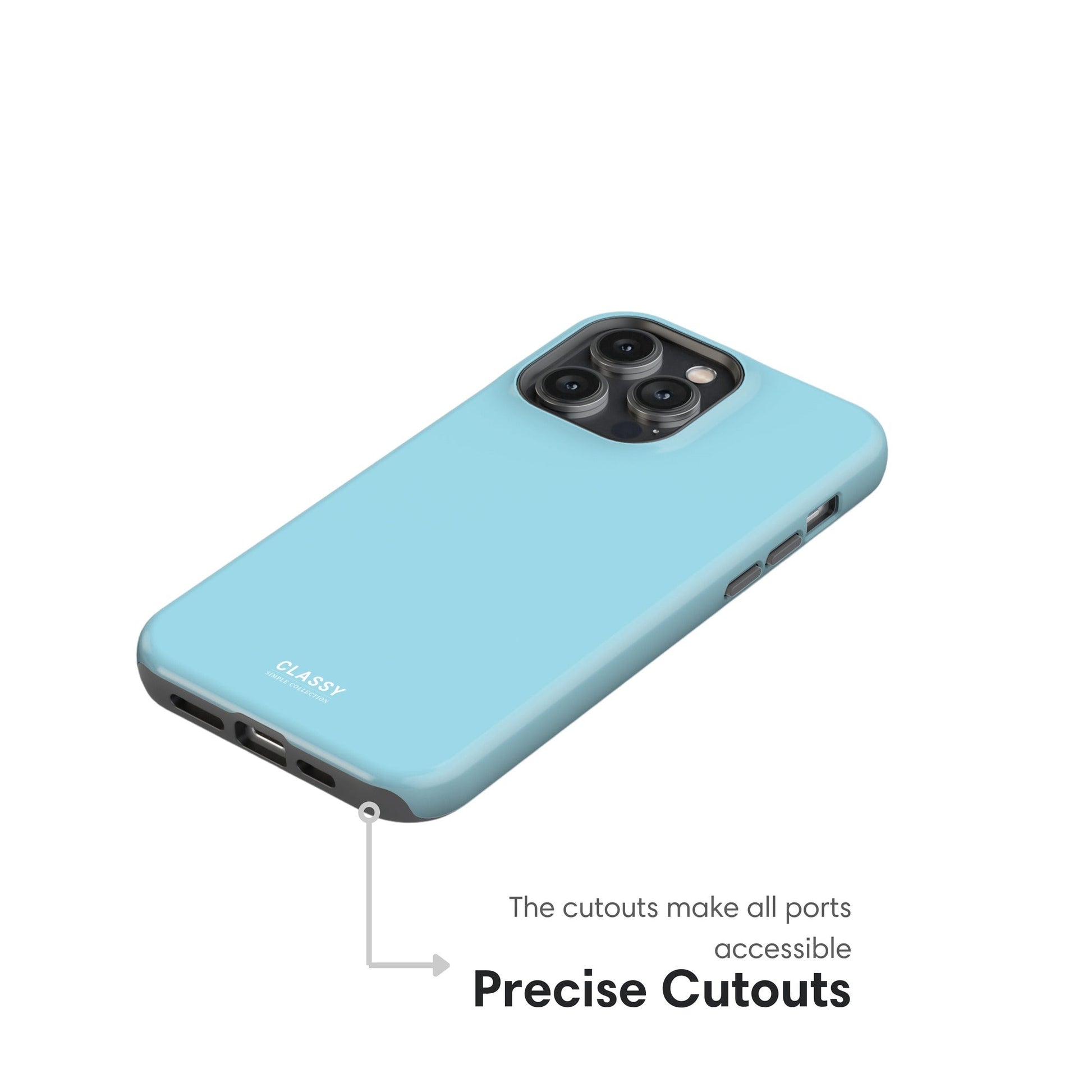 Light Blue Tough Case - Classy Cases - Phone Case - iPhone 17 - Glossy - 