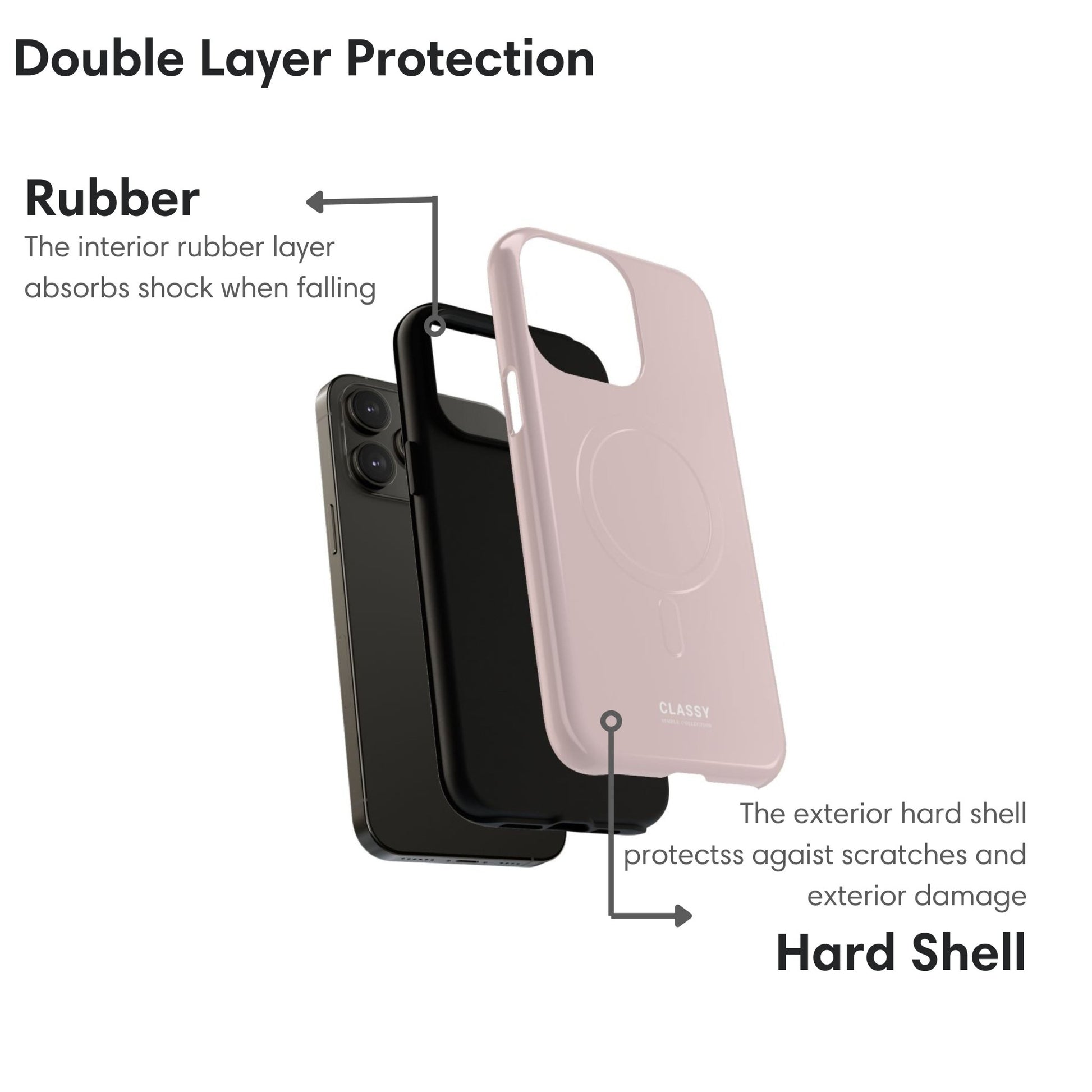 Light Brown MagSafe Tough Case - Classy Cases - Phone Case - iPhone 17 - Glossy - 