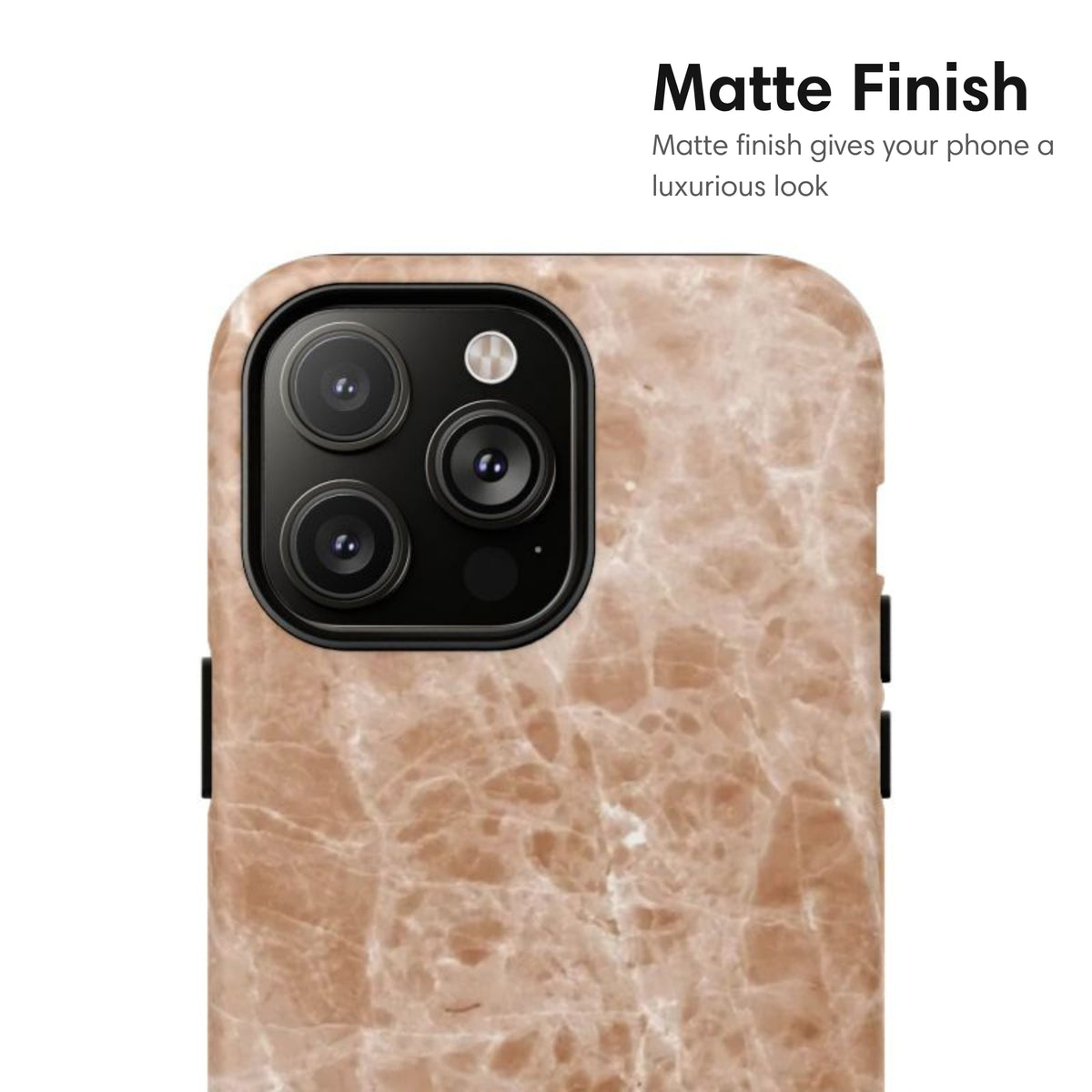 Light Brown Marble MagSafe Tough Case - Classy Cases - Phone Case - iPhone 17 - Glossy -