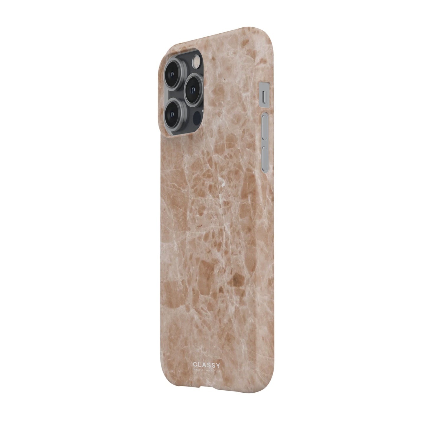 Light Brown Marble Snap Case - Classy Cases - Phone Case - iPhone 17 - Glossy - 