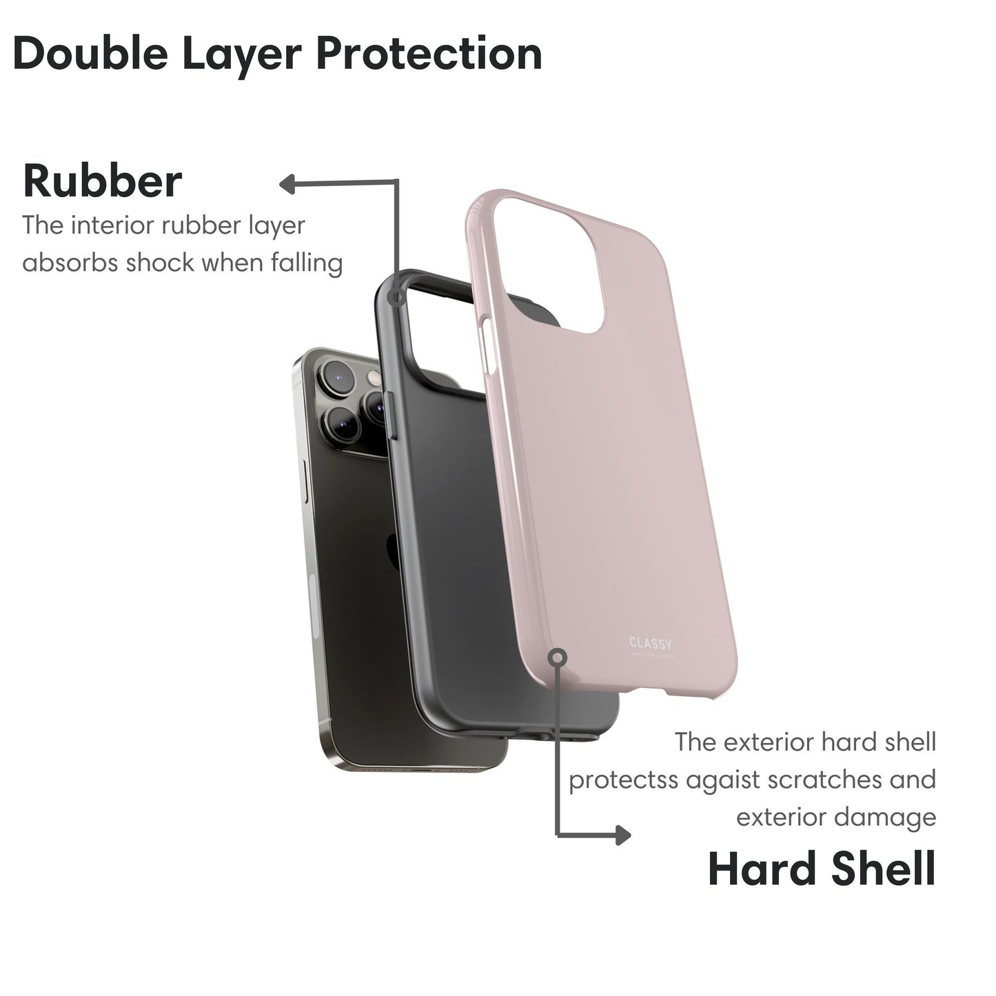 Light Brown Tough Case - Classy Cases - Phone Case - iPhone 17 - Glossy - 