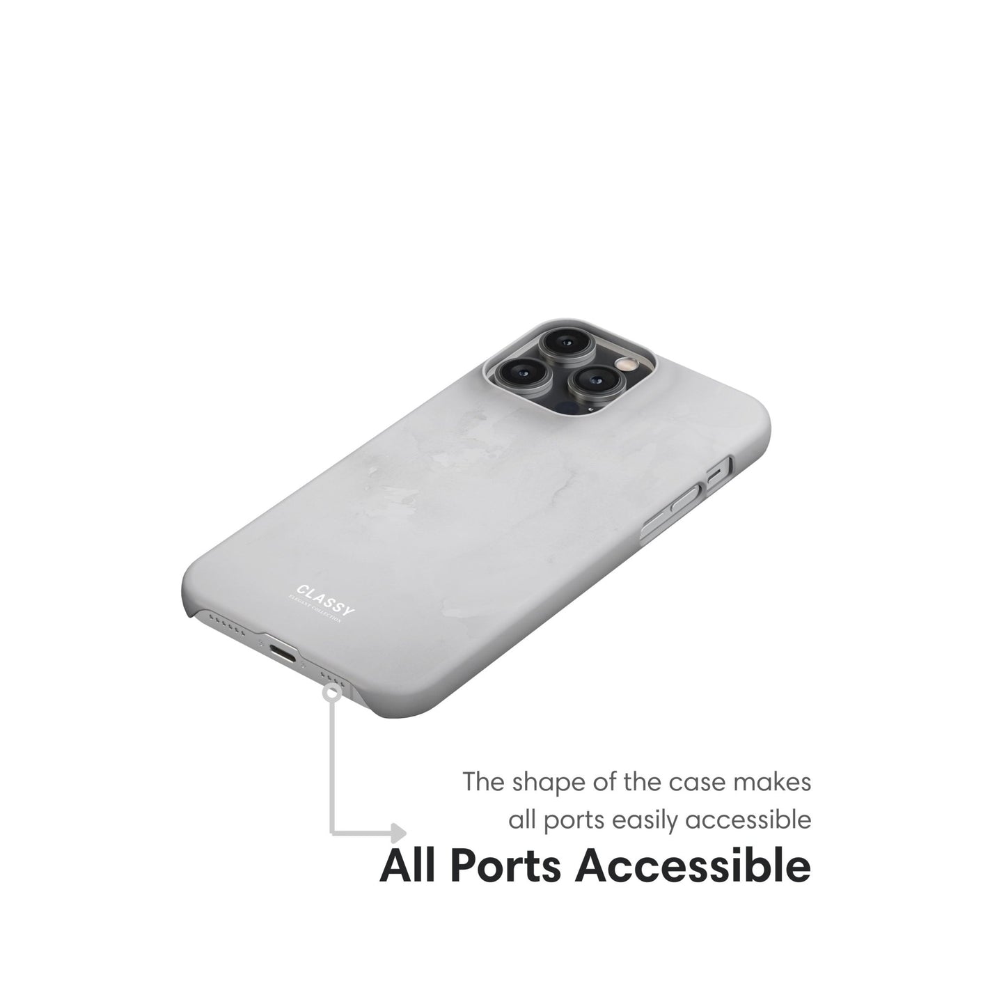 Light Gray Elegant Snap Case - Classy Cases - Phone Case - iPhone 17 - Glossy - 