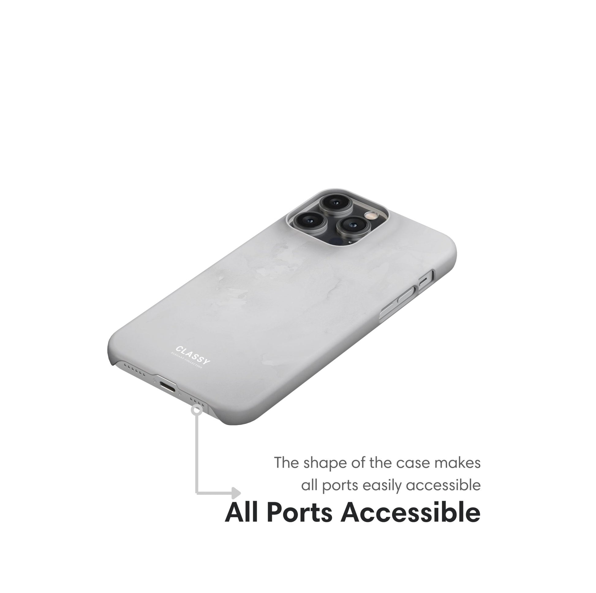 Light Gray Elegant Snap Case - Classy Cases - Phone Case - iPhone 17 - Glossy - 