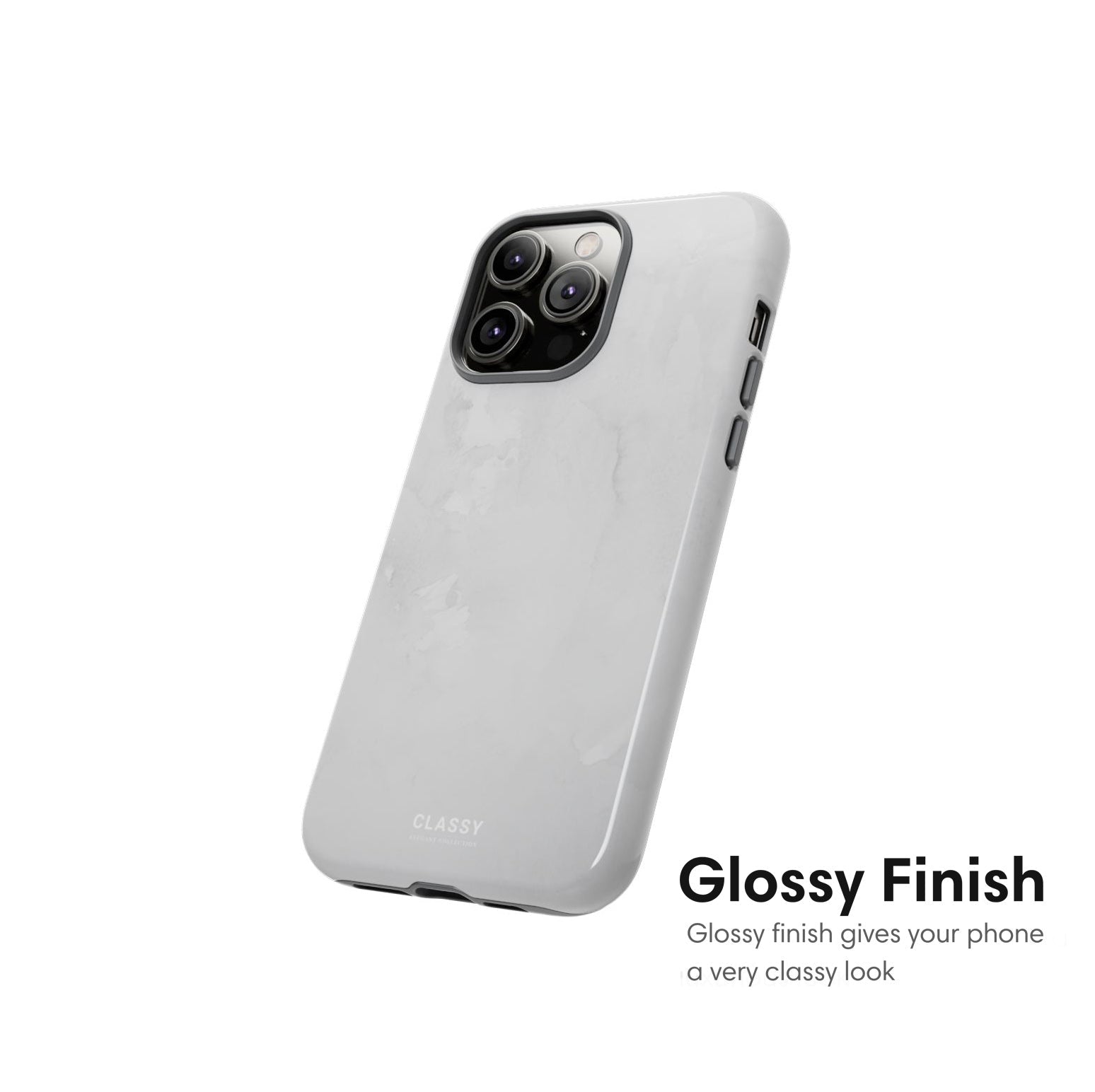 Light Gray Elegant Tough Case - Classy Cases - Phone Case - iPhone 17 - Glossy - 