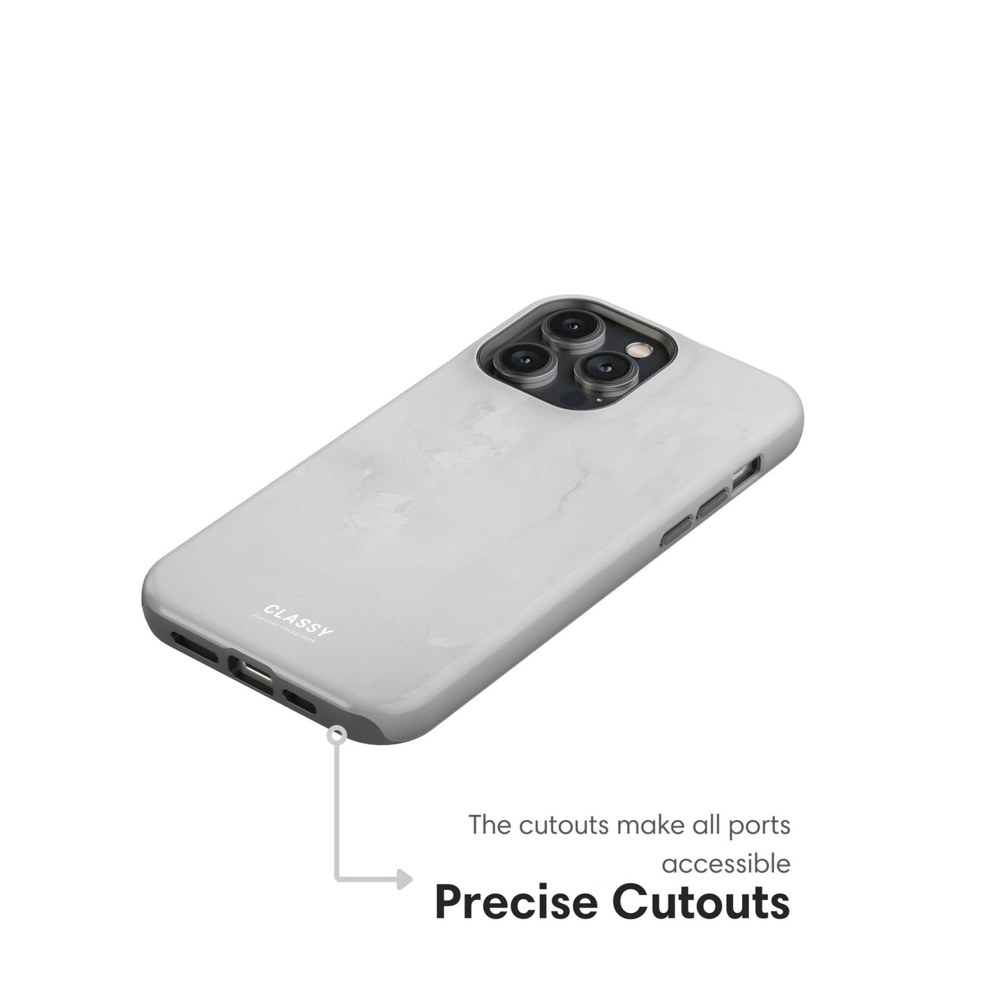 Light Gray Elegant Tough Case - Classy Cases - Phone Case - iPhone 17 - Glossy - 