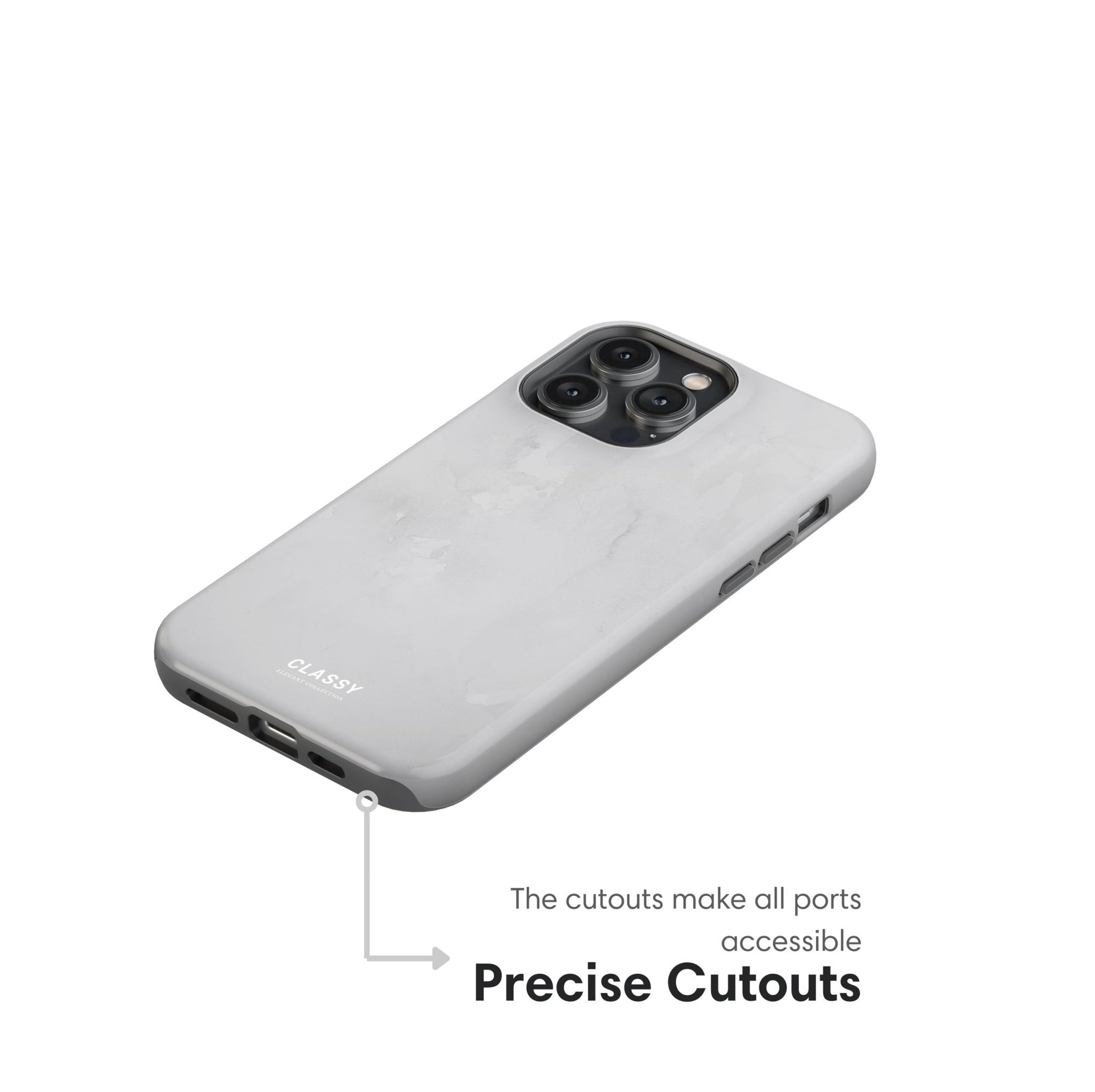 Light Gray Elegant Tough Case - Classy Cases - Phone Case - iPhone 17 - Glossy - 