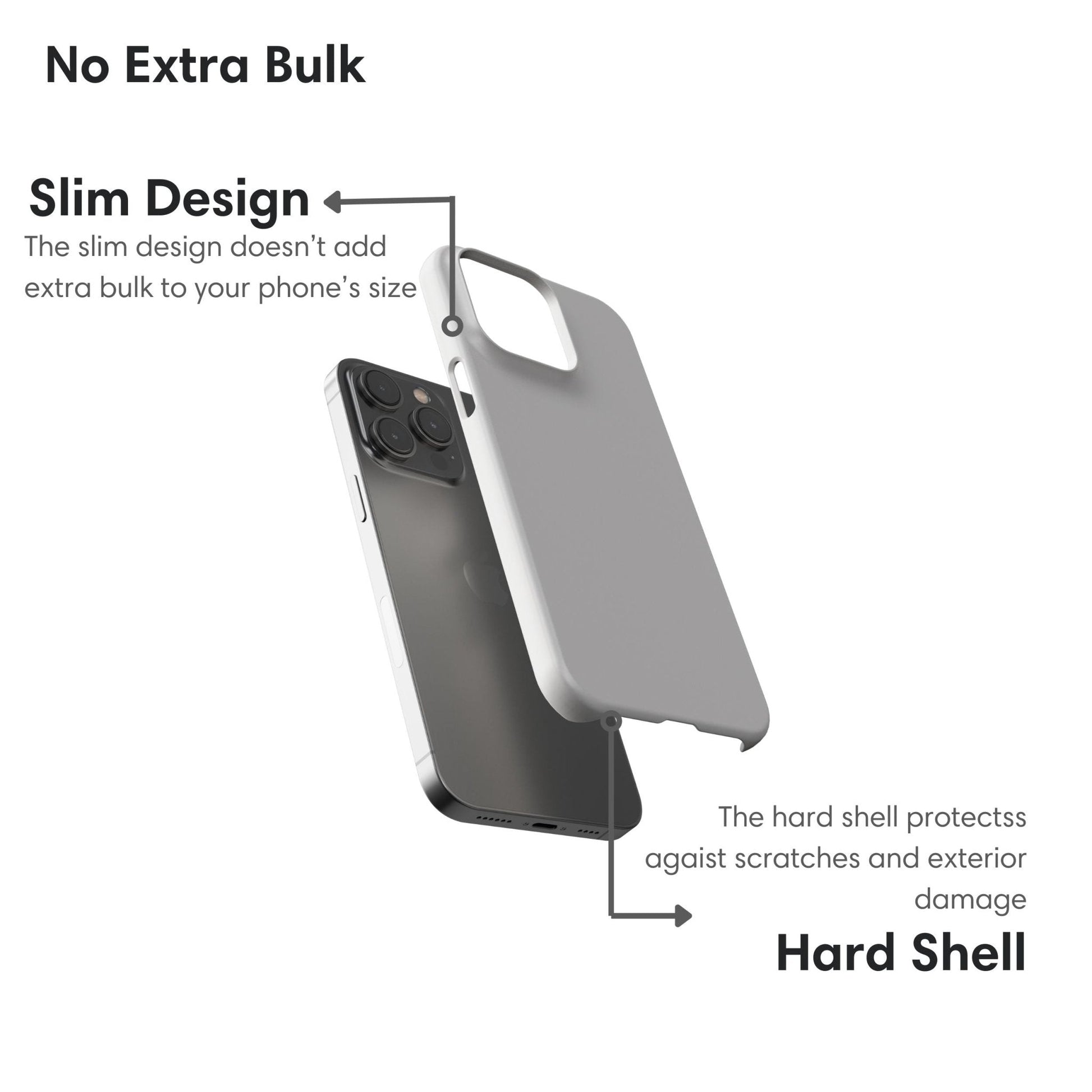 Light Gray Snap Case - Classy Cases - Phone Case - iPhone 17 - Glossy - 