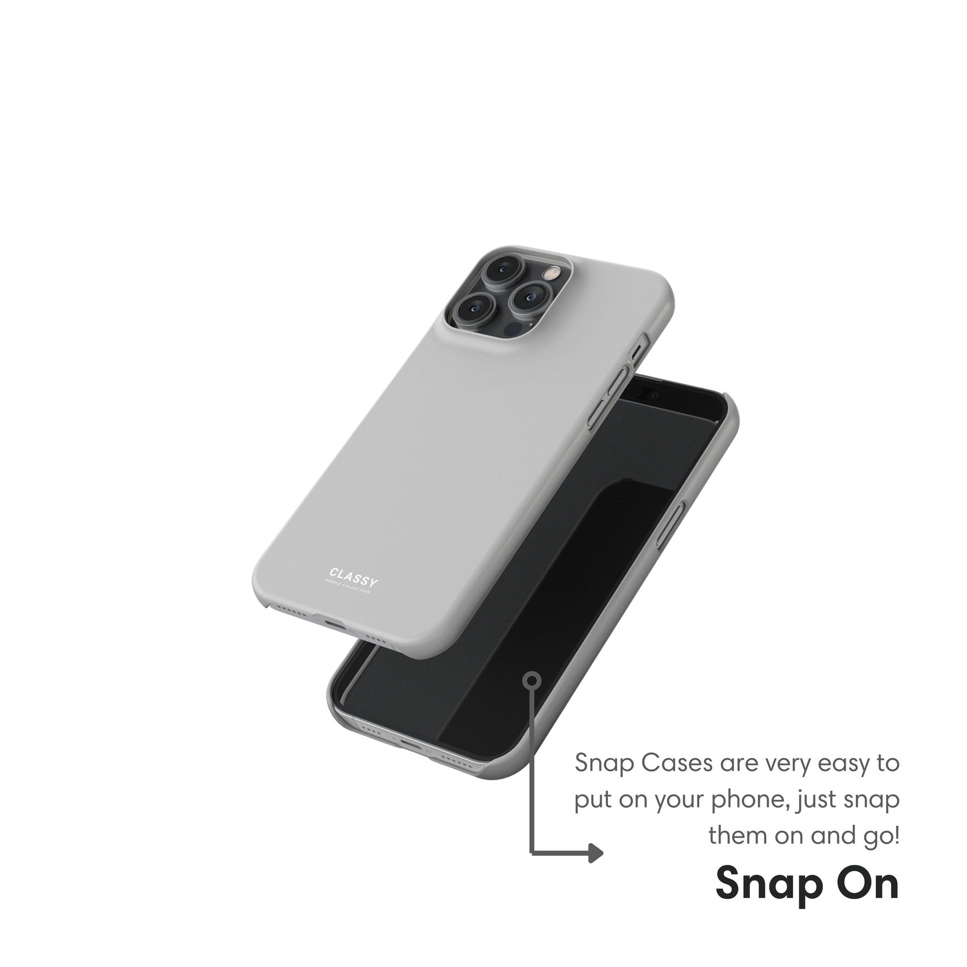 Light Gray Snap Case - Classy Cases - Phone Case - iPhone 17 - Glossy - 