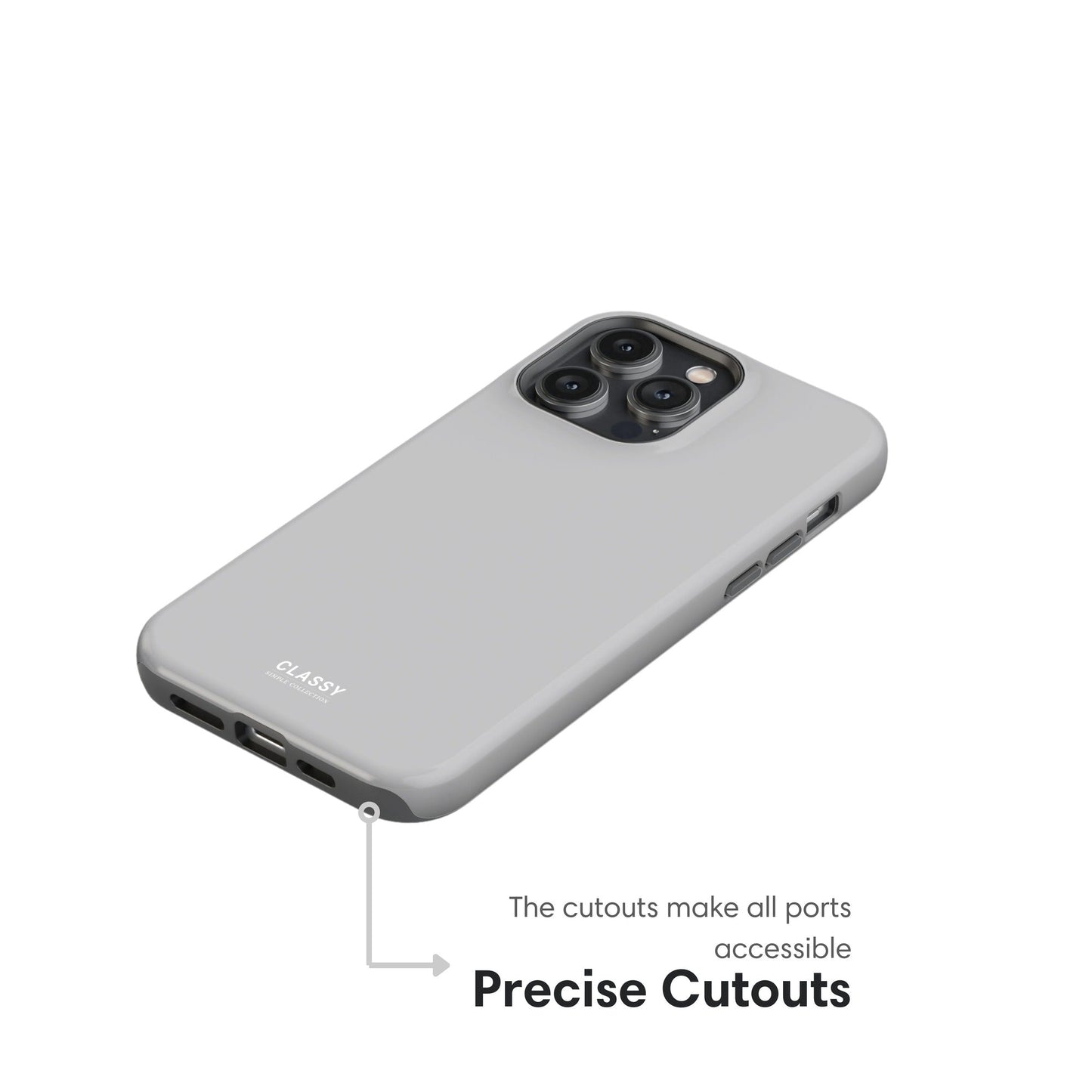 Light Gray Tough Case - Classy Cases - Phone Case - iPhone 17 - Glossy - 
