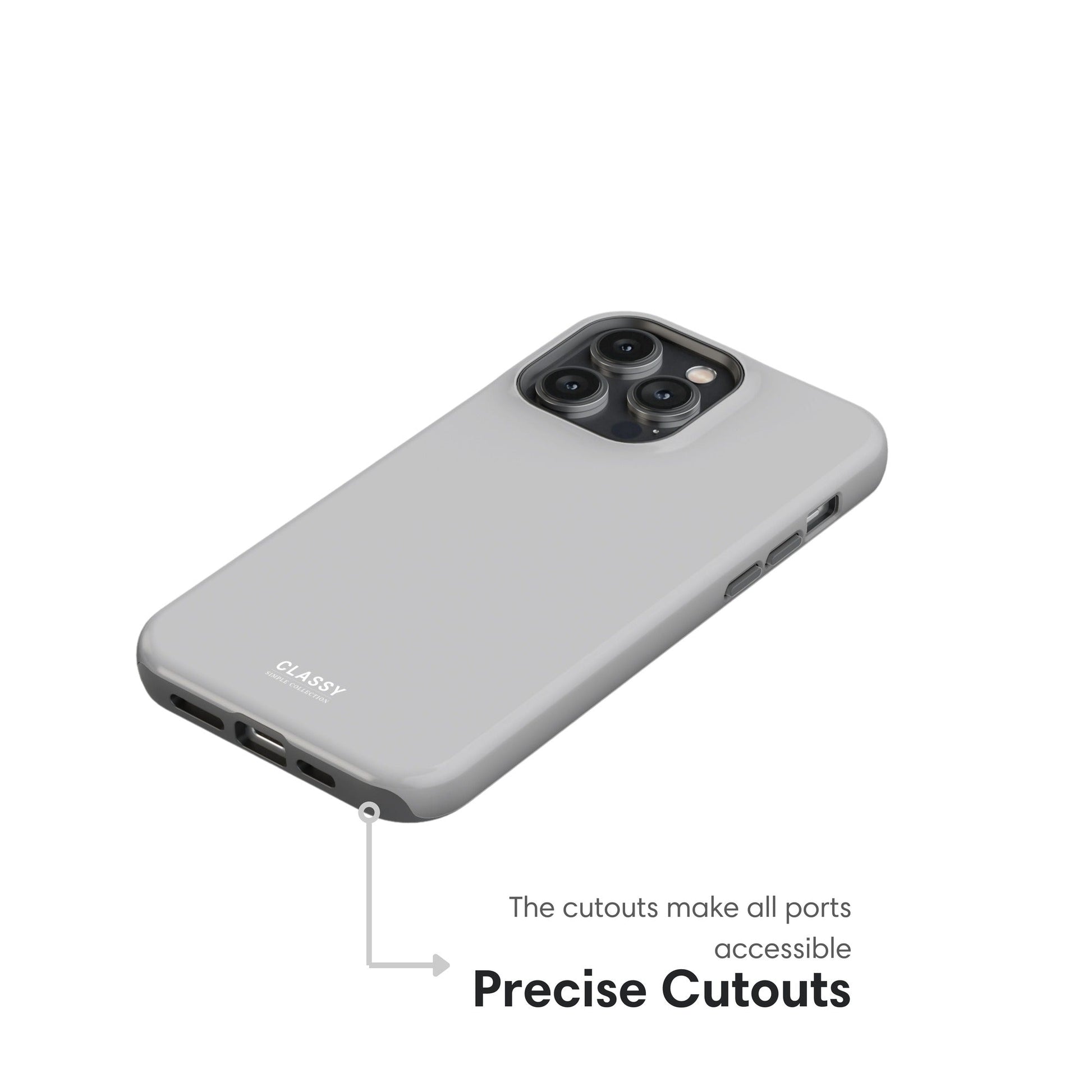 Light Gray Tough Case - Classy Cases - Phone Case - iPhone 17 - Glossy - 