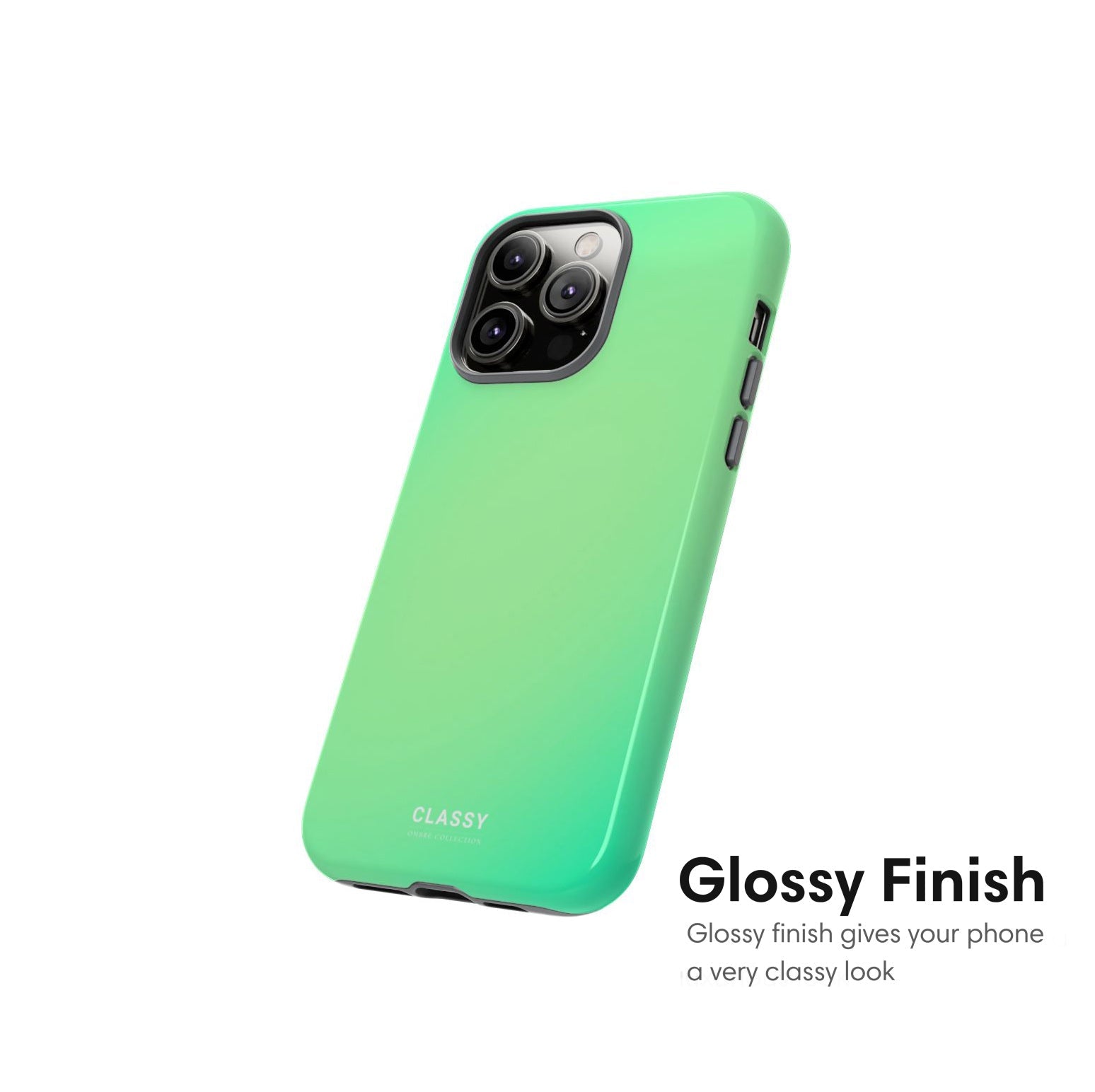 Light Green Ombre Tough Case - Classy Cases - Phone Case - iPhone 17 - Glossy - 