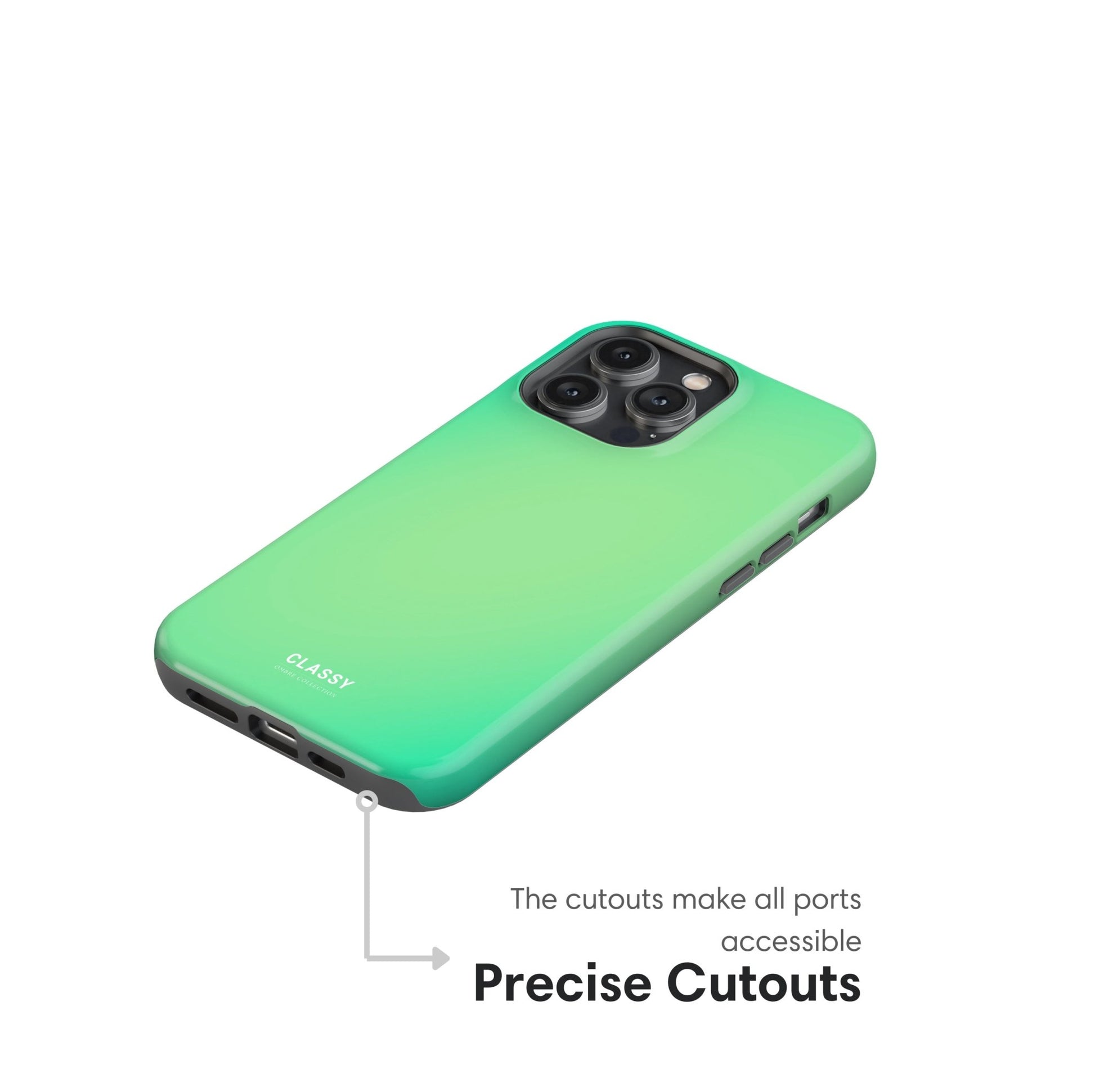 Light Green Ombre Tough Case - Classy Cases - Phone Case - iPhone 17 - Glossy - 