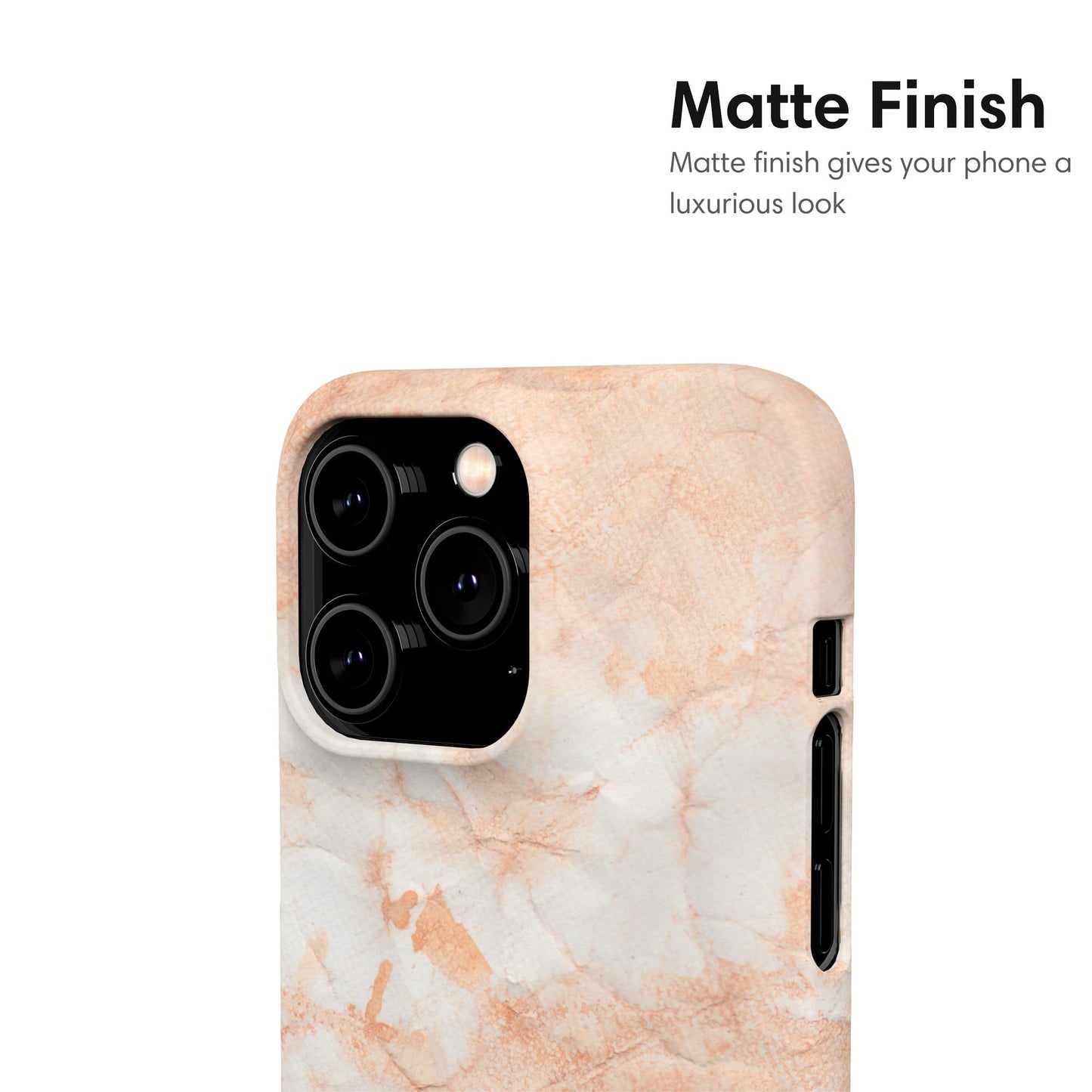 Light Orange Marble Snap Case - Classy Cases - Phone Case - iPhone 17 - Glossy - 