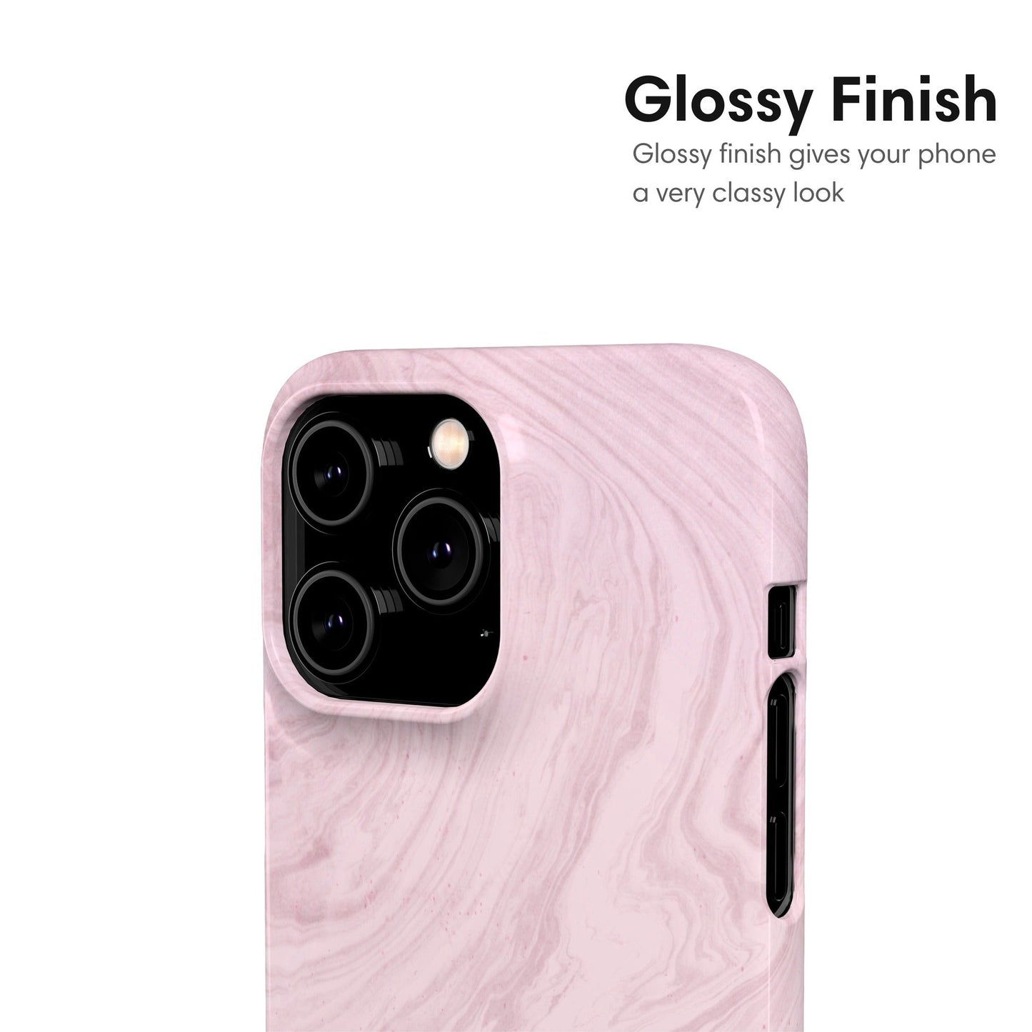 Light Pink Marble Snap Case - Classy Cases - Phone Case - iPhone 17 - Glossy - 