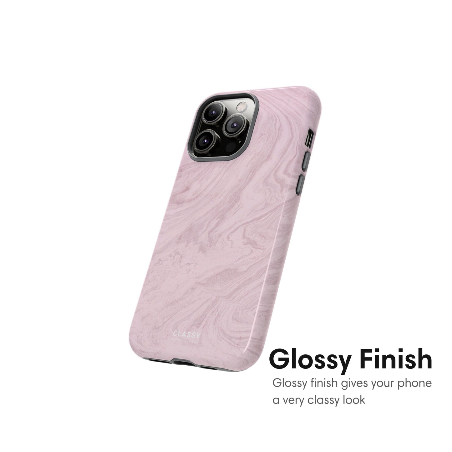 Light Pink Marble Tough Case - Classy Cases - Phone Case - iPhone 17 - Glossy - 