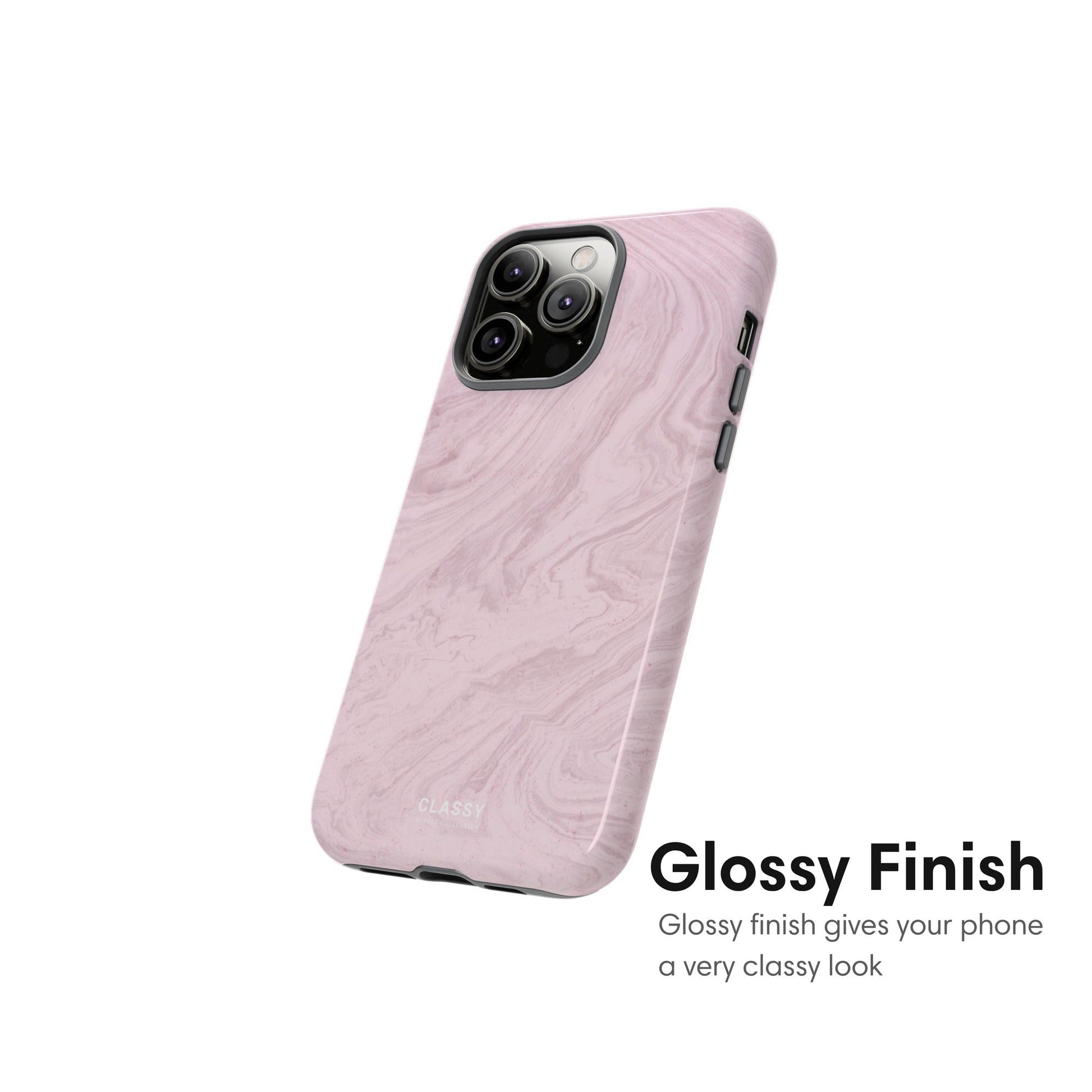 Light Pink Marble Tough Case - Classy Cases - Phone Case - iPhone 17 - Glossy - 