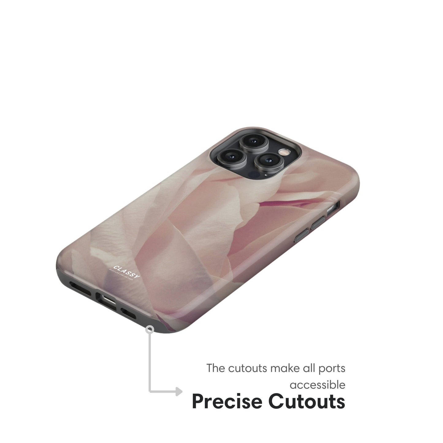 Light Pink Rose Tough Case - Classy Cases - Phone Case - iPhone 17 - Glossy - 