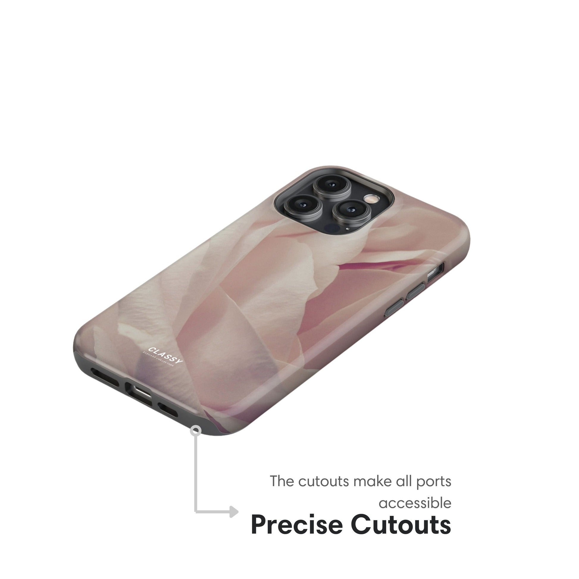 Light Pink Rose Tough Case - Classy Cases - Phone Case - iPhone 17 - Glossy - 
