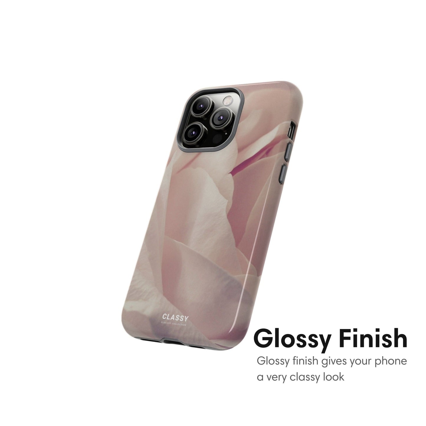 Light Pink Rose Tough Case - Classy Cases - Phone Case - iPhone 17 - Glossy - 