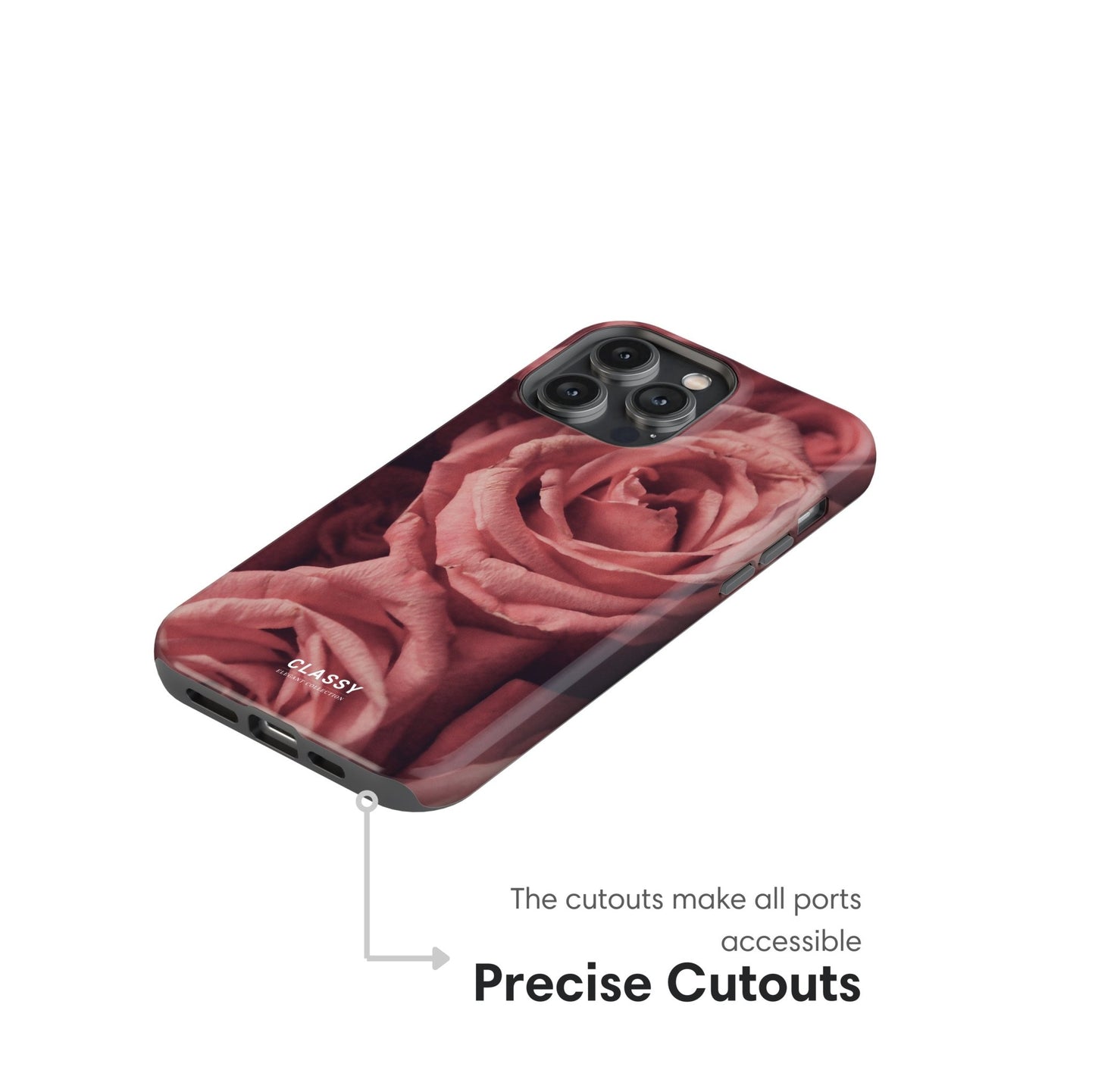 Light Pink Roses Tough Case - Classy Cases - Phone Case - iPhone 17 - Glossy - 