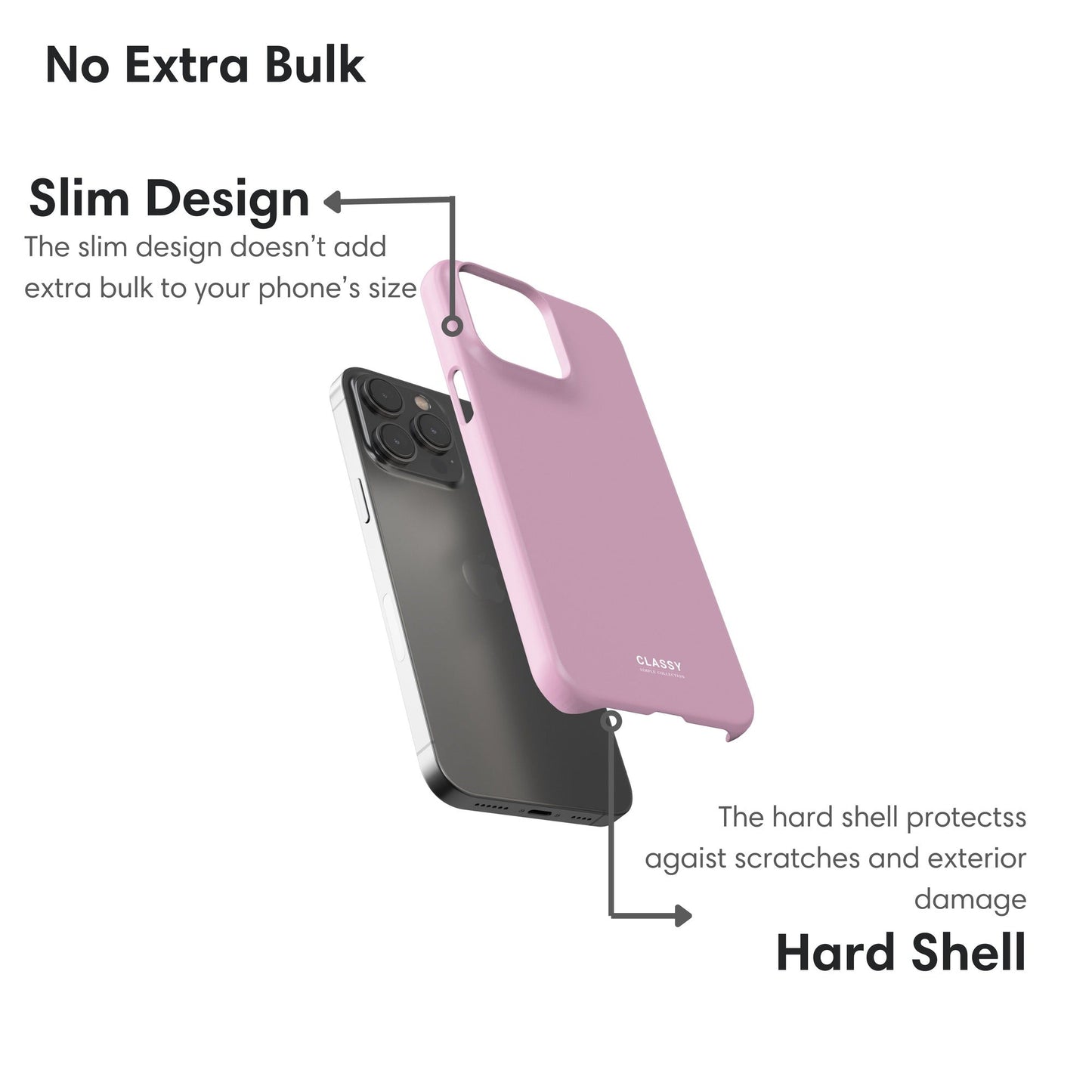 Light Pink Snap Case - Classy Cases - Phone Case - iPhone 17 - Glossy - 