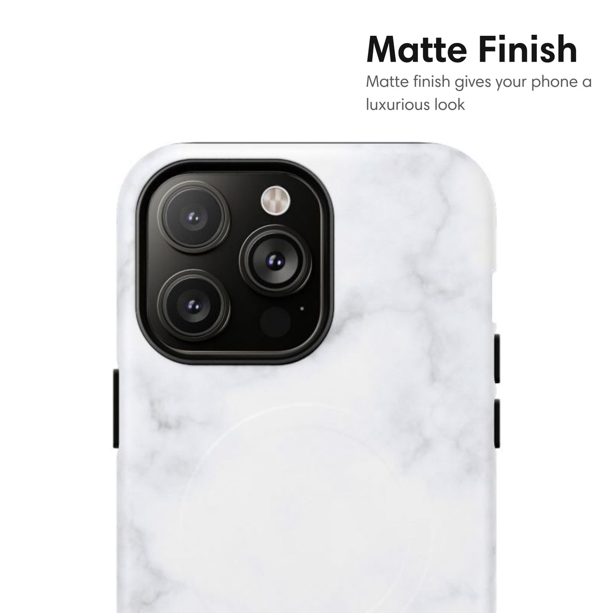 Light White Marble MagSafe Tough Case - Classy Cases - Phone Case - iPhone 17 - Glossy -