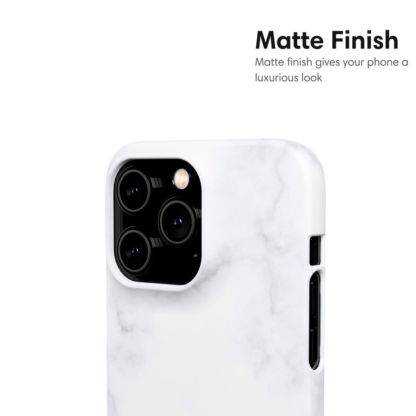 Light White Marble Snap Case - Classy Cases - Phone Case - iPhone 17 - Glossy - 