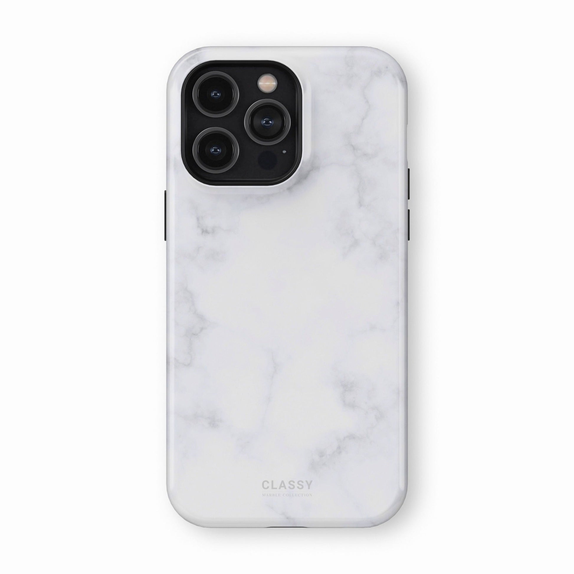 Light White Marble Tough Case - Classy Cases - Phone Case - iPhone 17 - Glossy - 