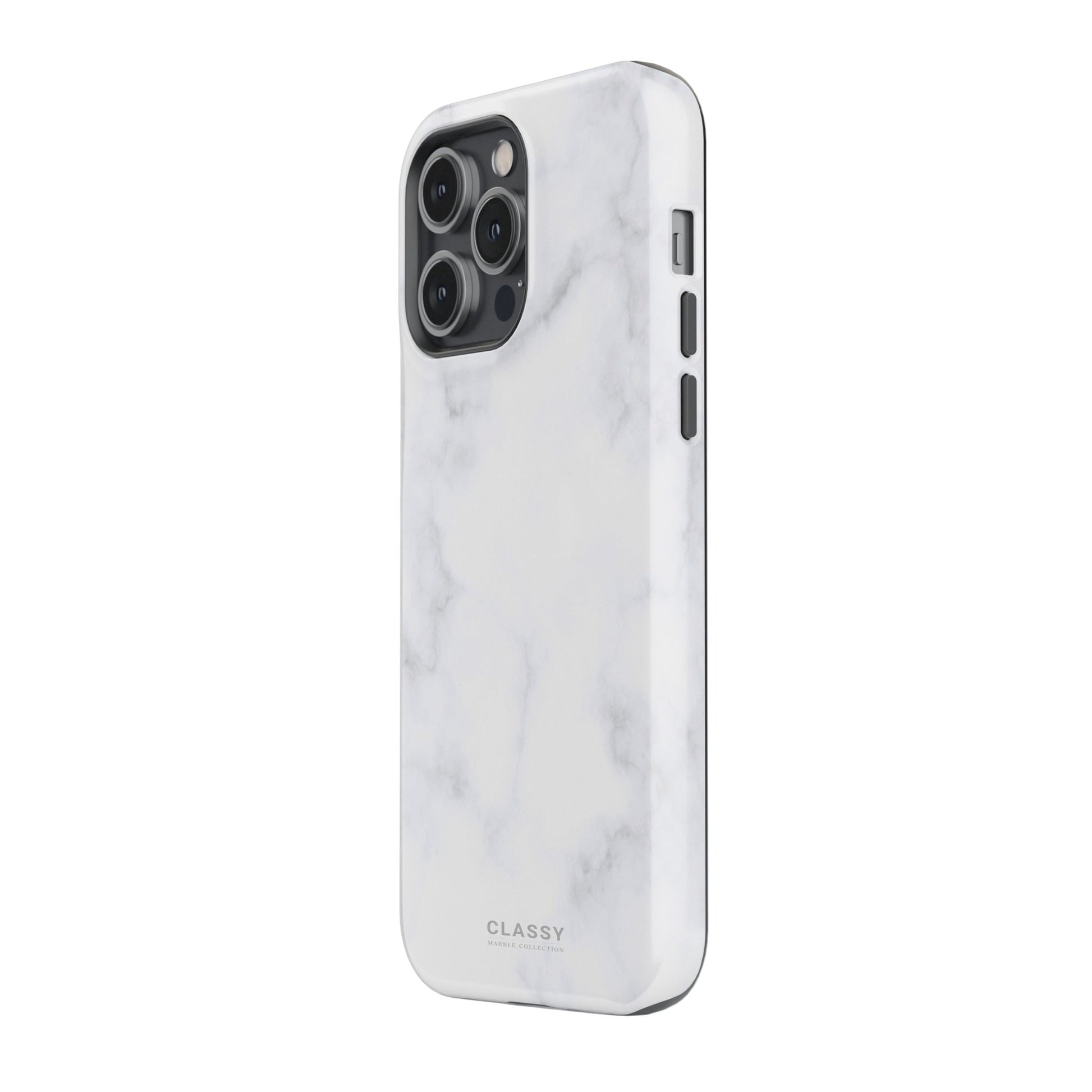 Light White Marble Tough Case - Classy Cases - Phone Case - iPhone 17 - Glossy - 
