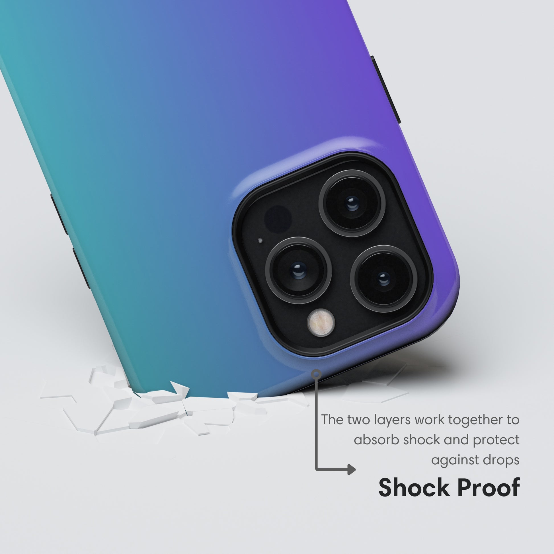 Blue and Purple Ombre Tough Case shockproof