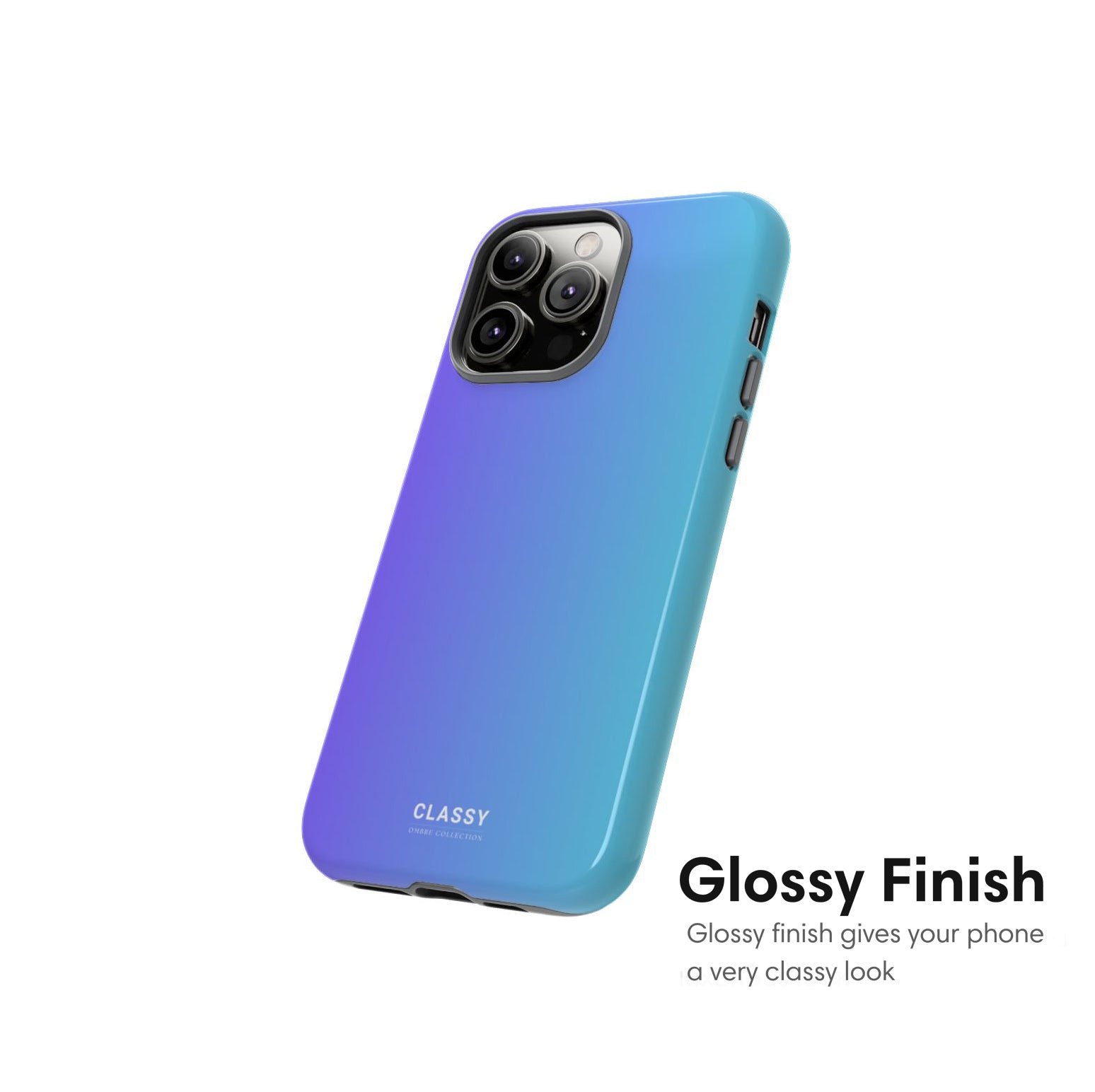 Blue and Purple Ombre Tough Case glossy