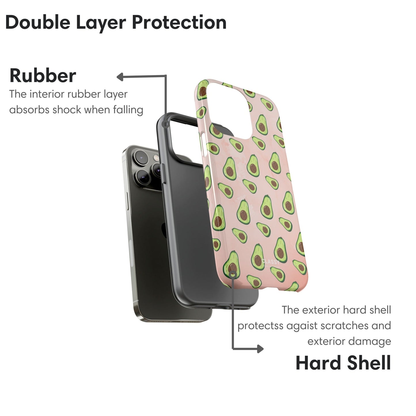 Little Avocados Tough Case - Classy Cases - Phone Case - iPhone 17 - Glossy - 