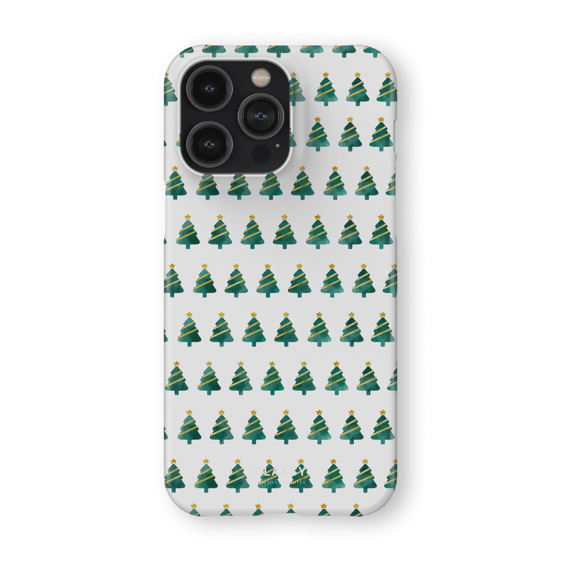Little Christmas Trees Snap Case - Classy Cases - Phone Case - iPhone 17 - Glossy - 