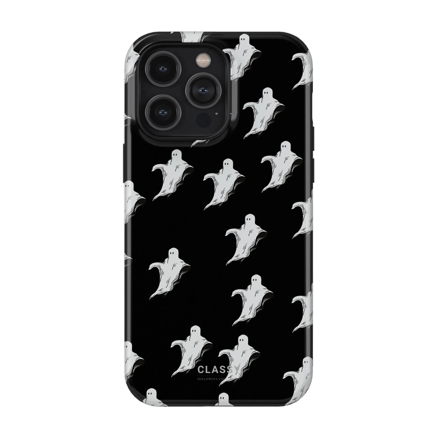 Little Flying Ghosts Black Tough Case - Classy Cases - Phone Case - iPhone 17 - Glossy - 