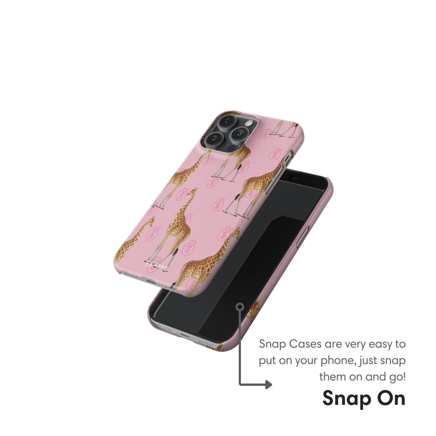 Little Giraffe Pink Snap Case - Classy Cases - Phone Case - iPhone 17 - Glossy - 
